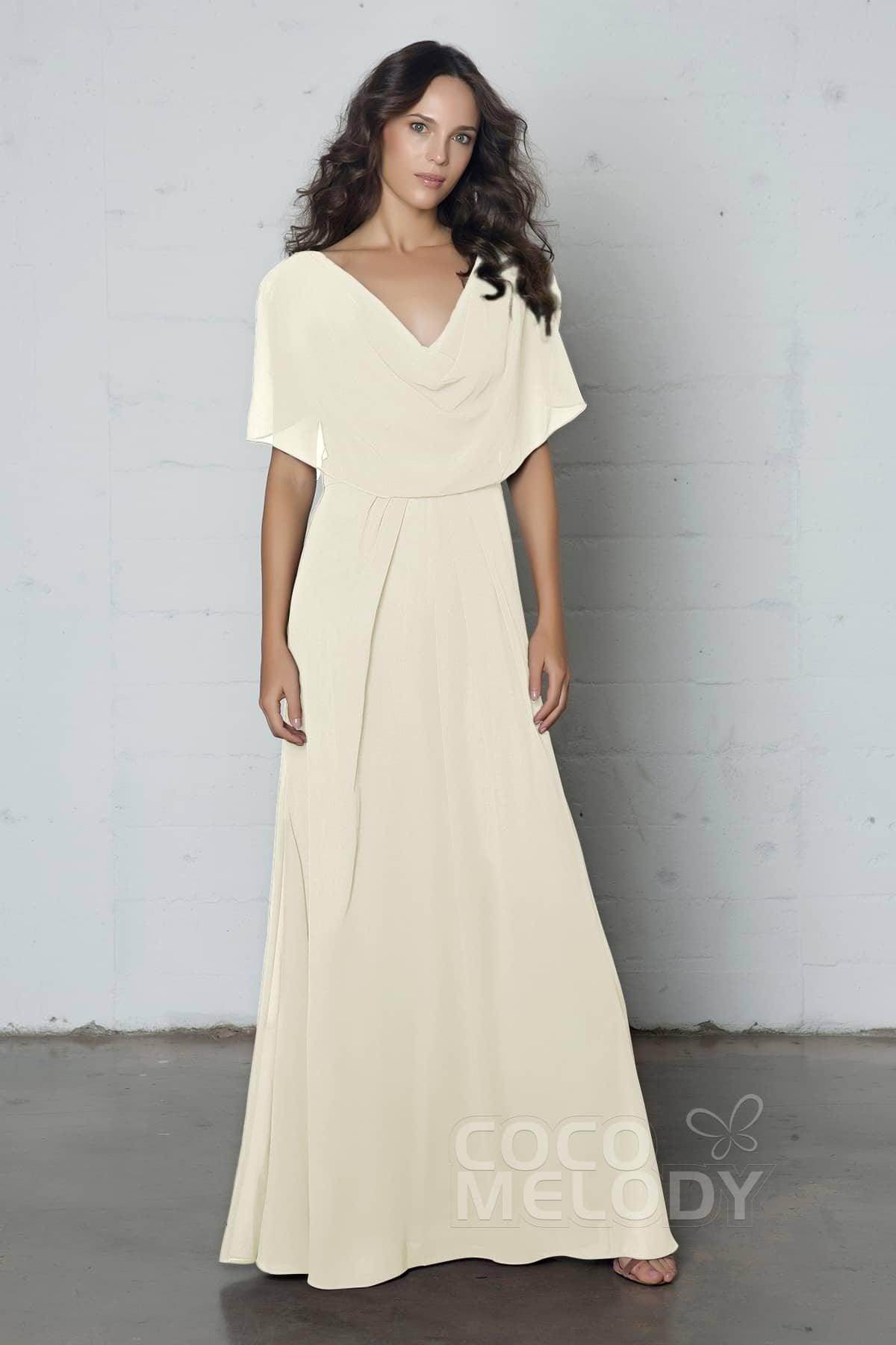 Sheath-Column Floor Length Chiffon Dress PR17014
