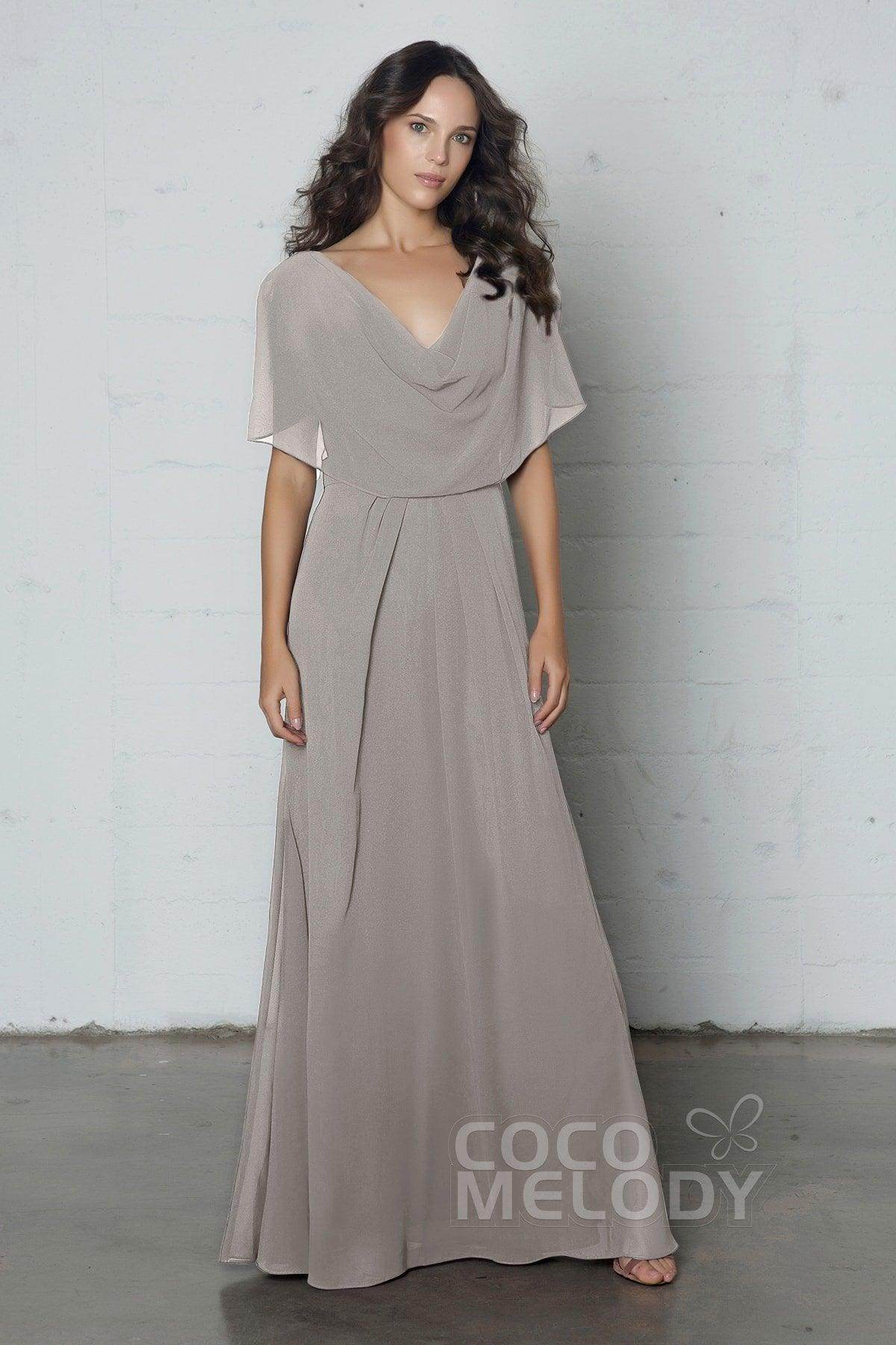 Sheath-Column Floor Length Chiffon Dress PR17014