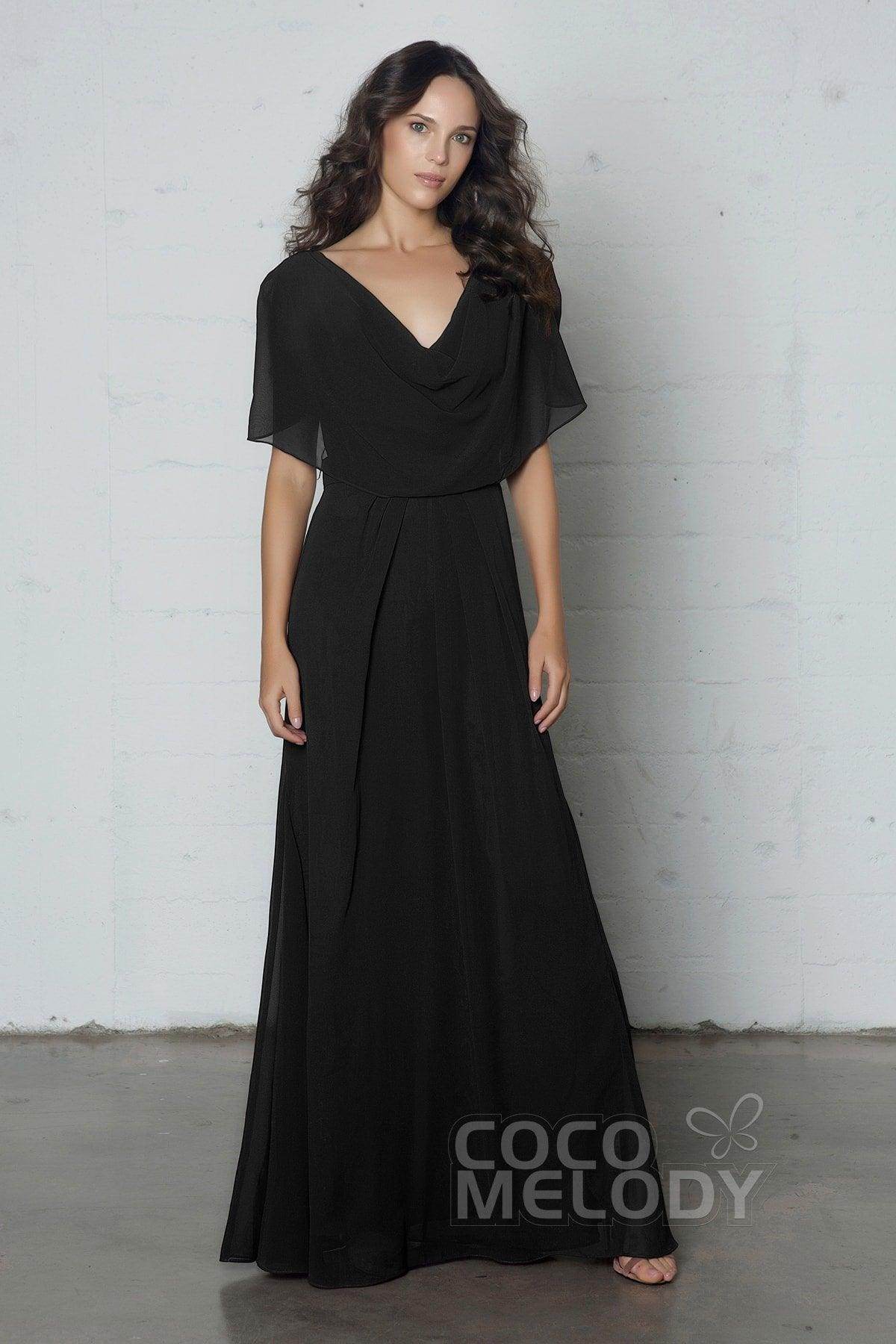 Sheath-Column Floor Length Chiffon Dress PR17014
