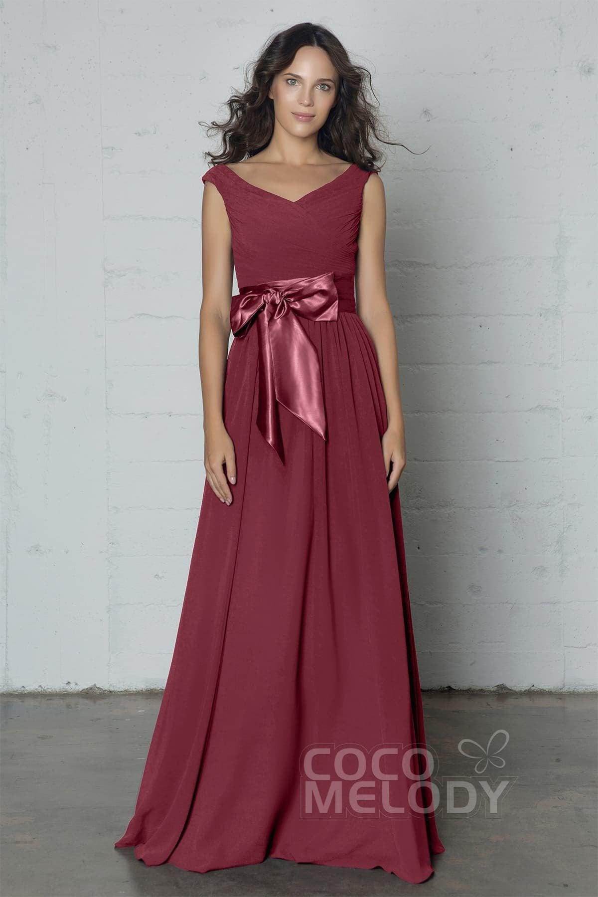 Sheath-Column Floor Length Chiffon Dress PR17017