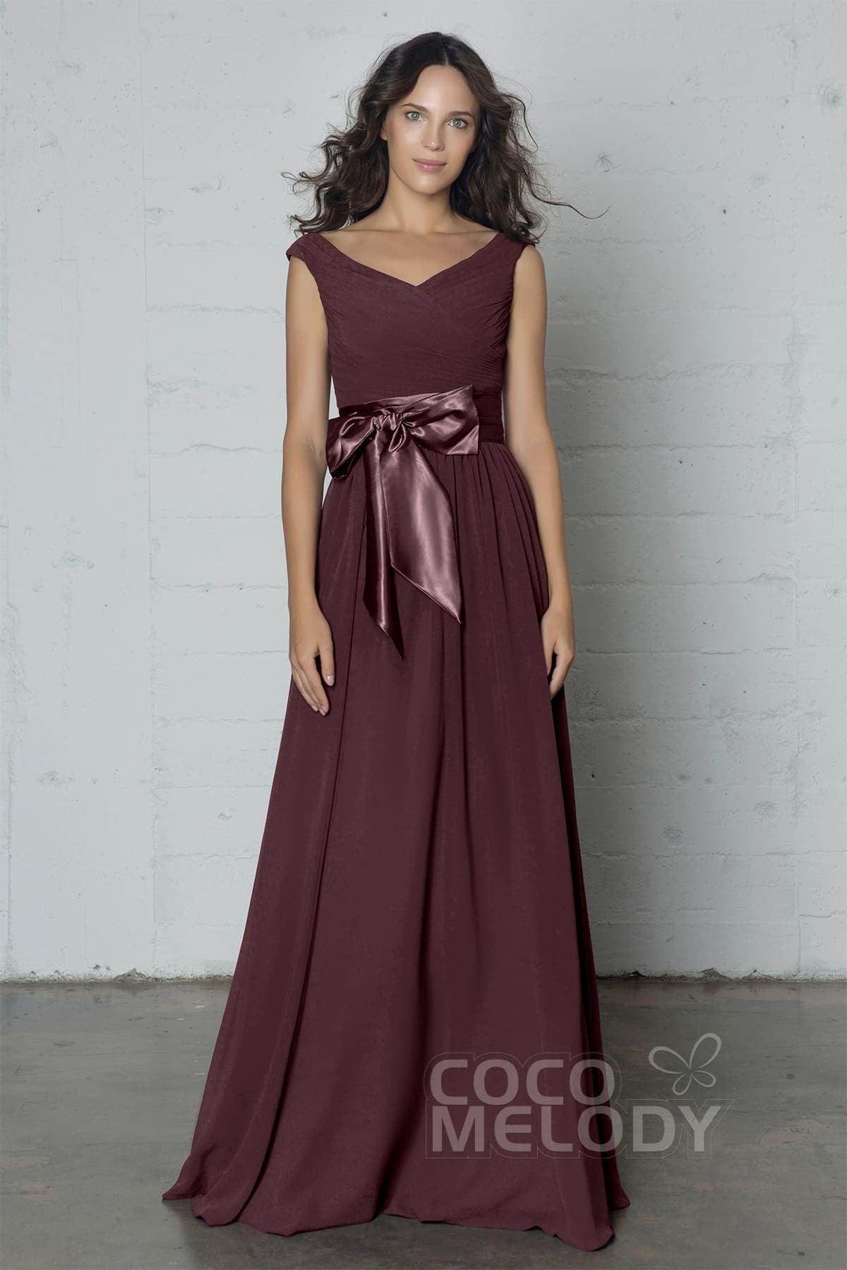 Sheath-Column Floor Length Chiffon Dress PR17017