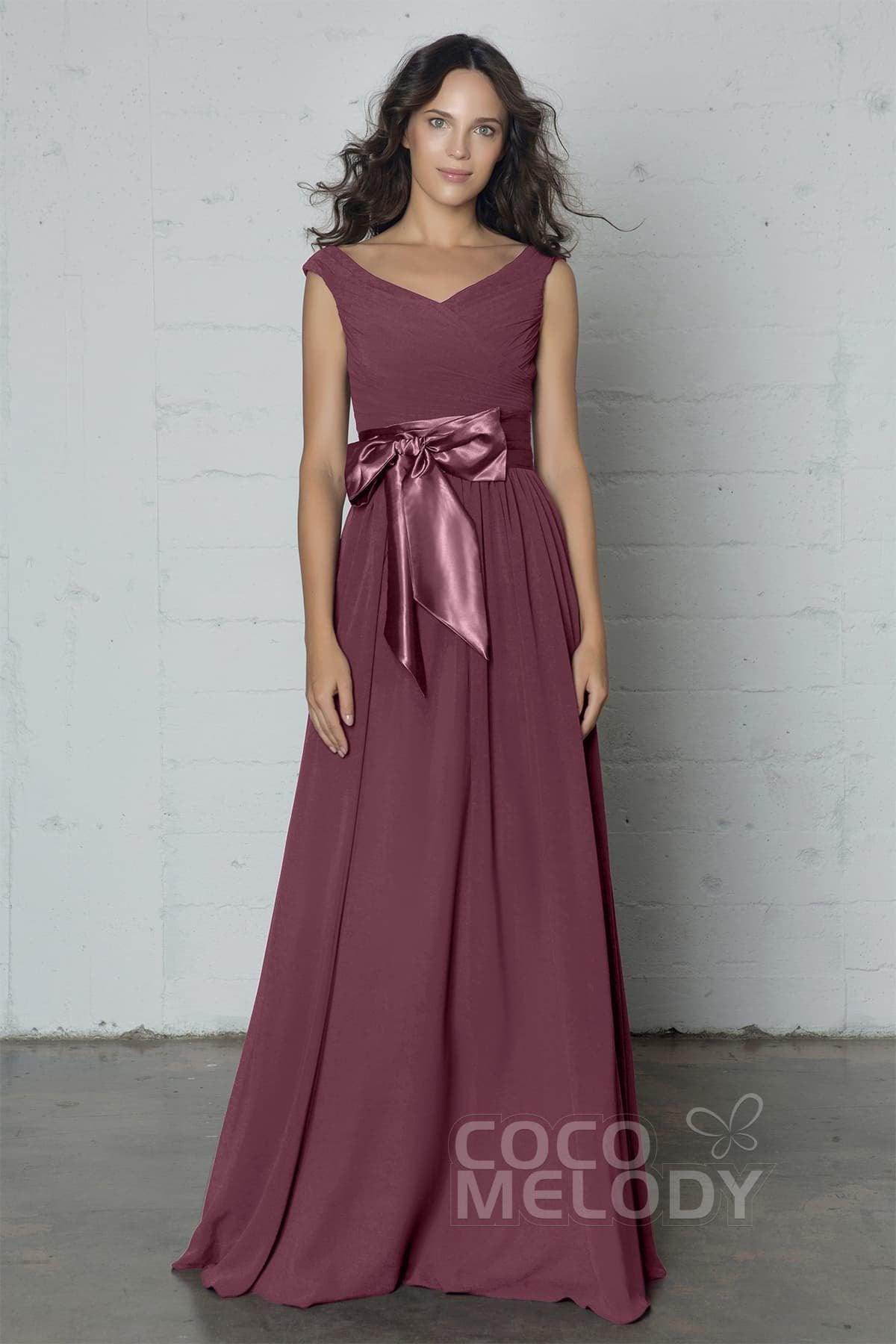 Sheath-Column Floor Length Chiffon Dress PR17017
