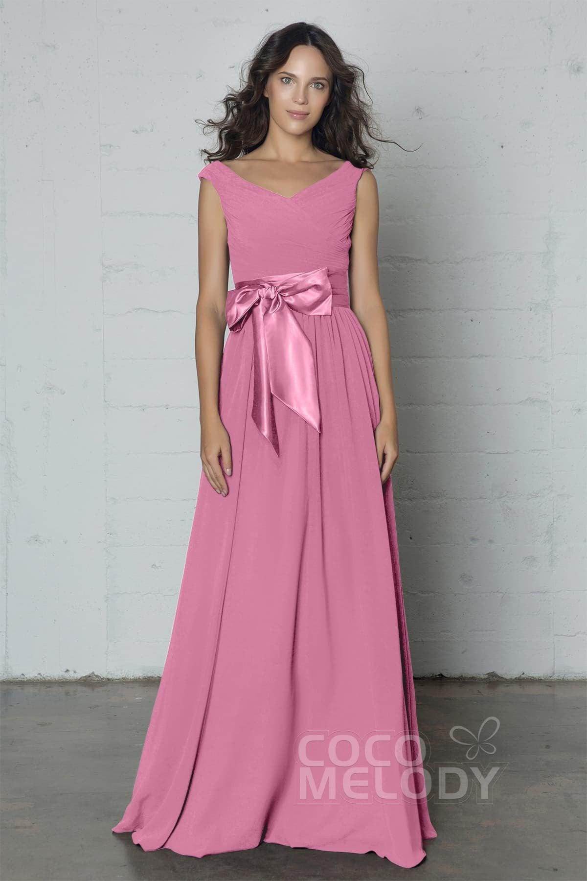 Sheath-Column Floor Length Chiffon Dress PR17017