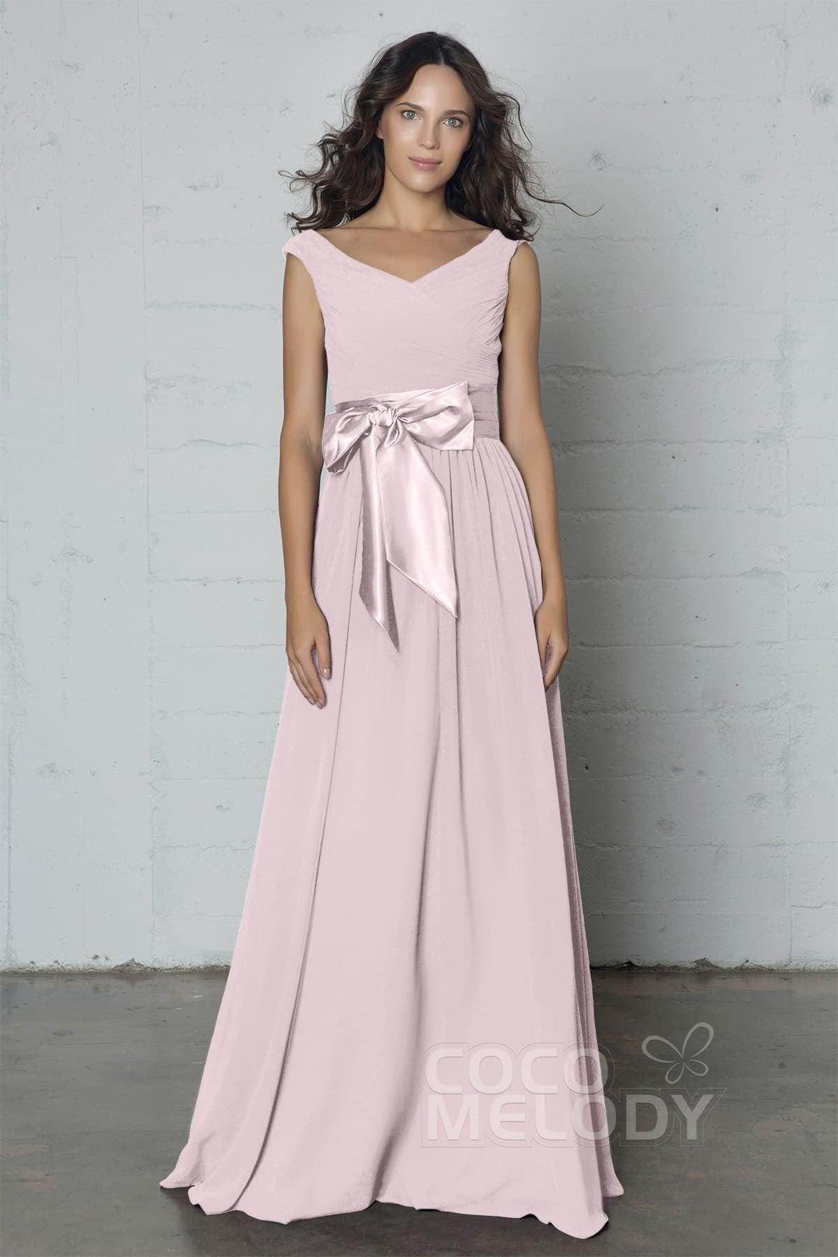 Sheath-Column Floor Length Chiffon Dress PR17017