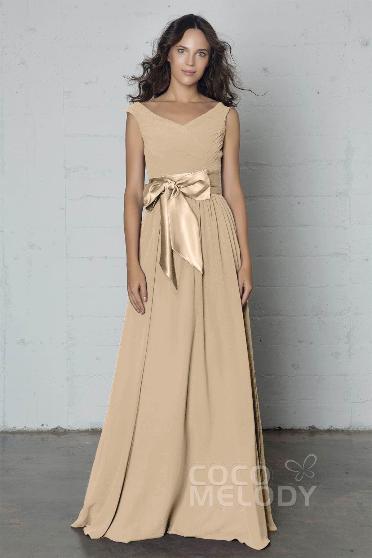 Sheath-Column Floor Length Chiffon Dress PR17017