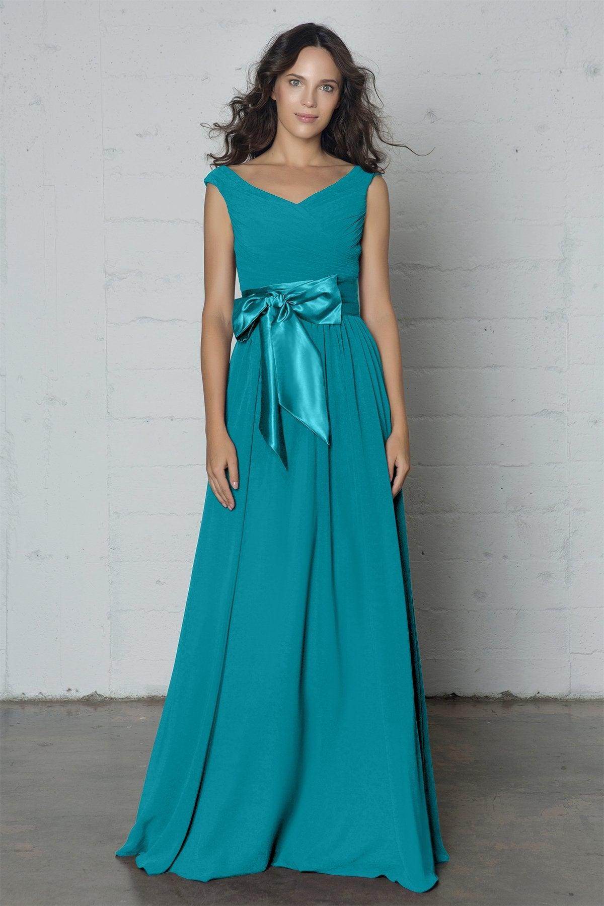 Sheath-Column Floor Length Chiffon Dress PR17017