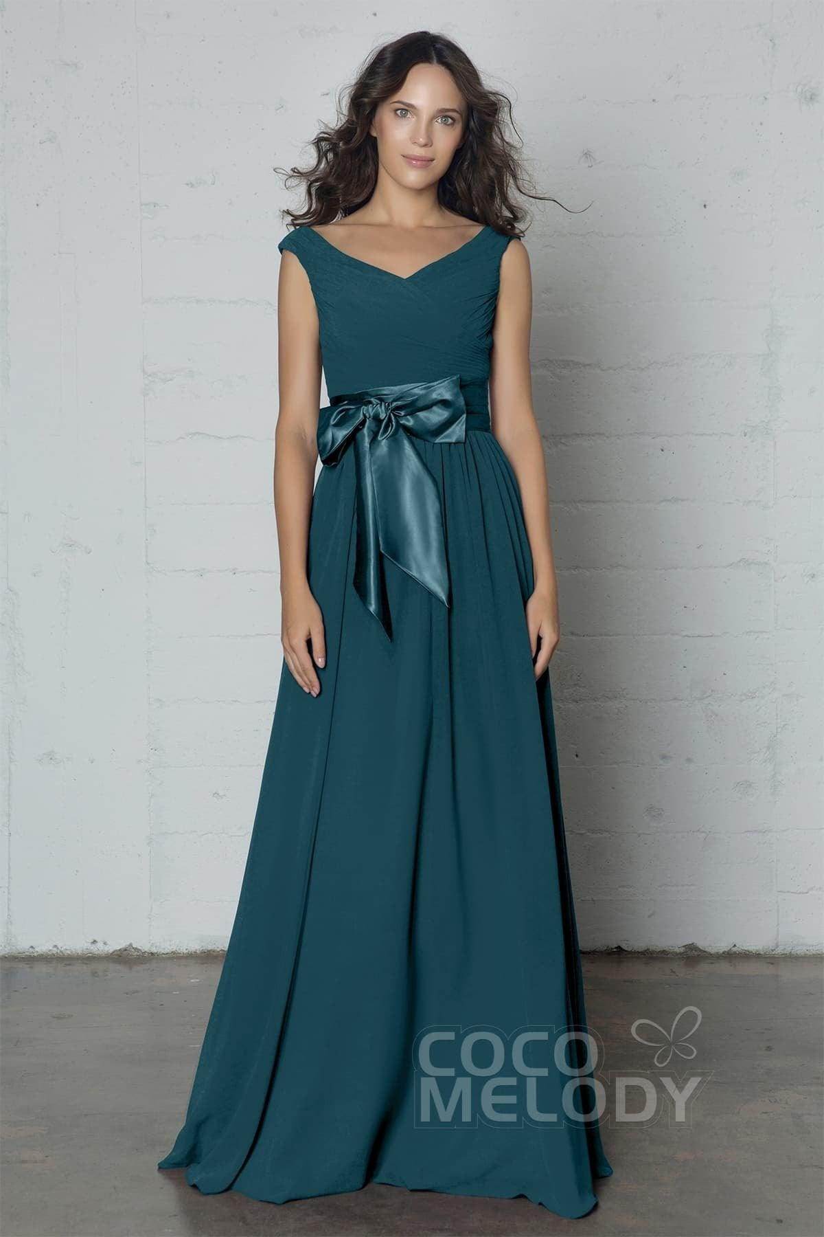 Sheath-Column Floor Length Chiffon Dress PR17017