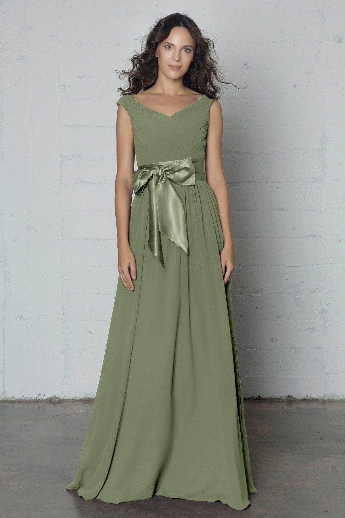 Sheath-Column Floor Length Chiffon Dress PR17017