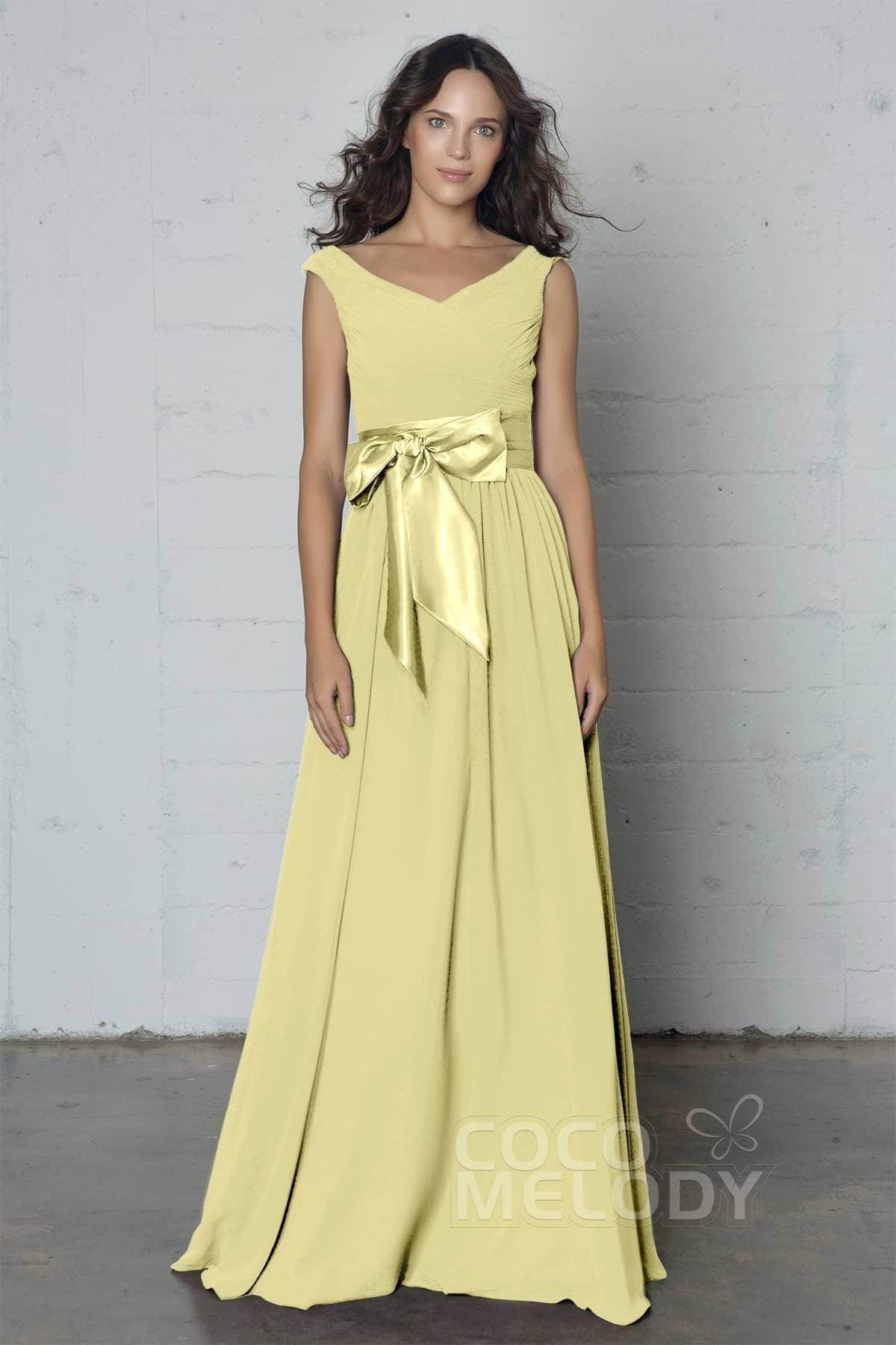 Sheath-Column Floor Length Chiffon Dress PR17017
