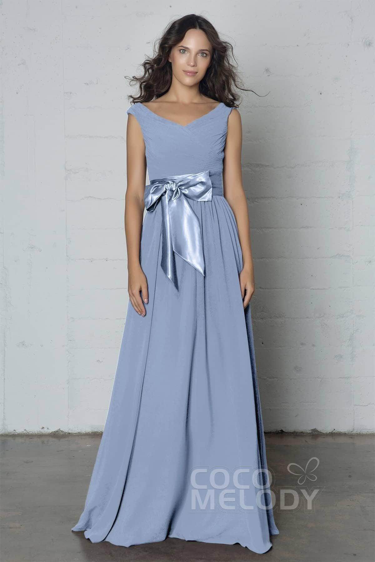 Sheath-Column Floor Length Chiffon Dress PR17017