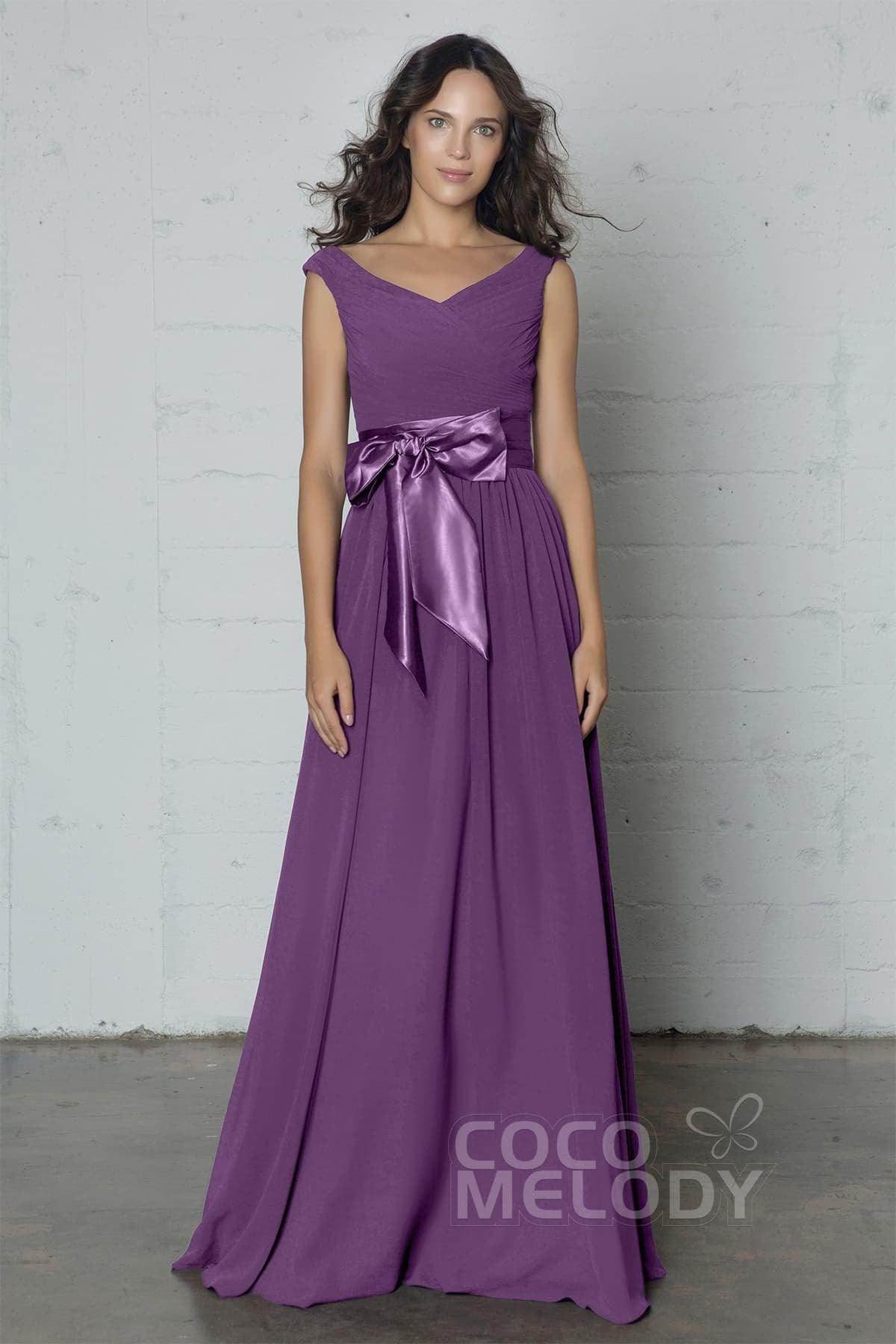 Sheath-Column Floor Length Chiffon Dress PR17017