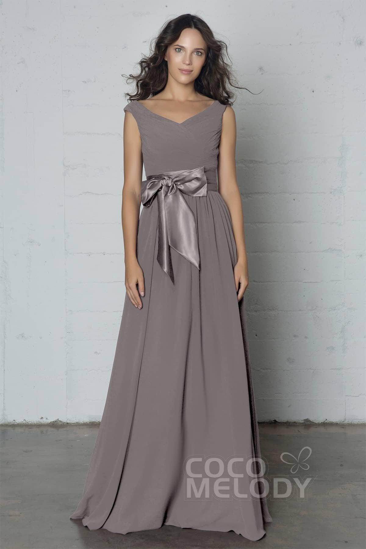 Sheath-Column Floor Length Chiffon Dress PR17017
