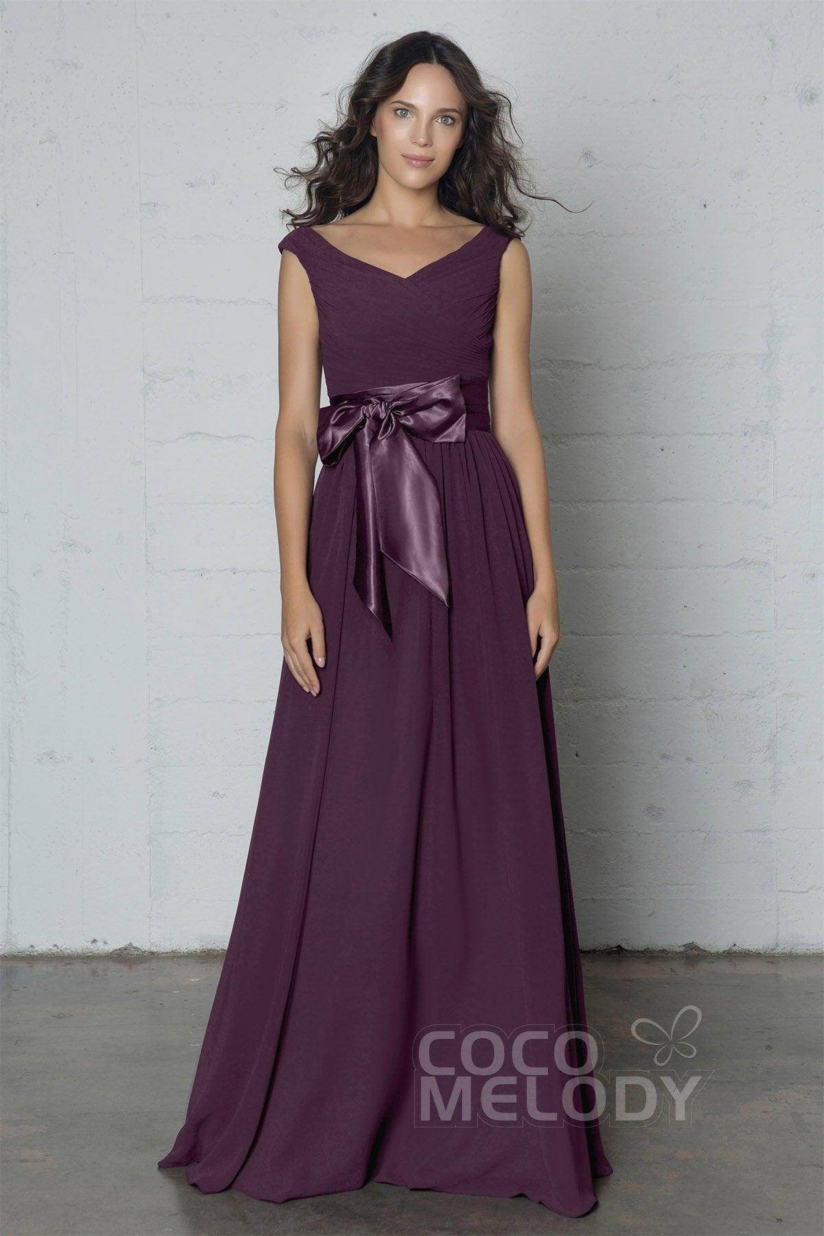 Sheath-Column Floor Length Chiffon Dress PR17017