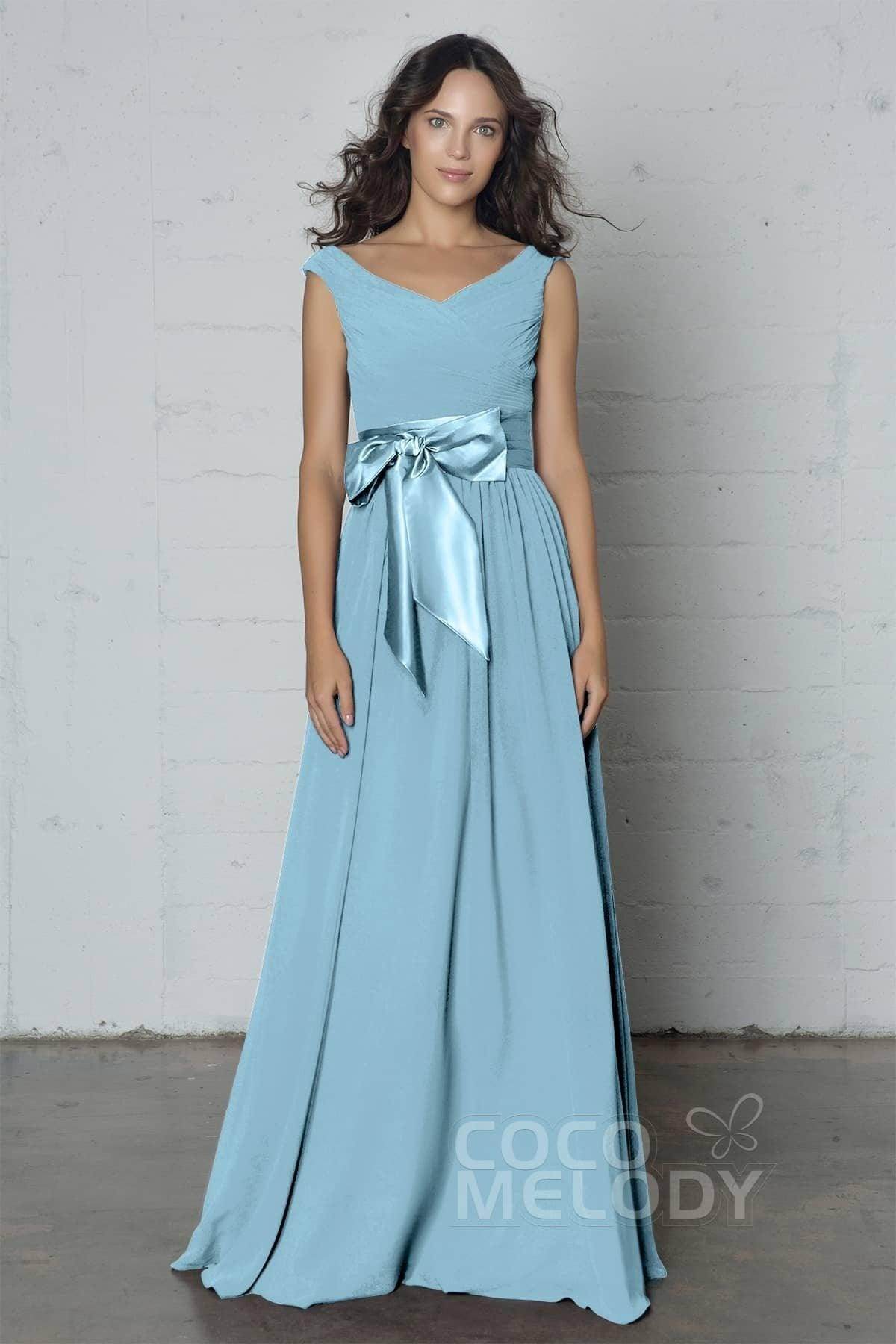 Sheath-Column Floor Length Chiffon Dress PR17017