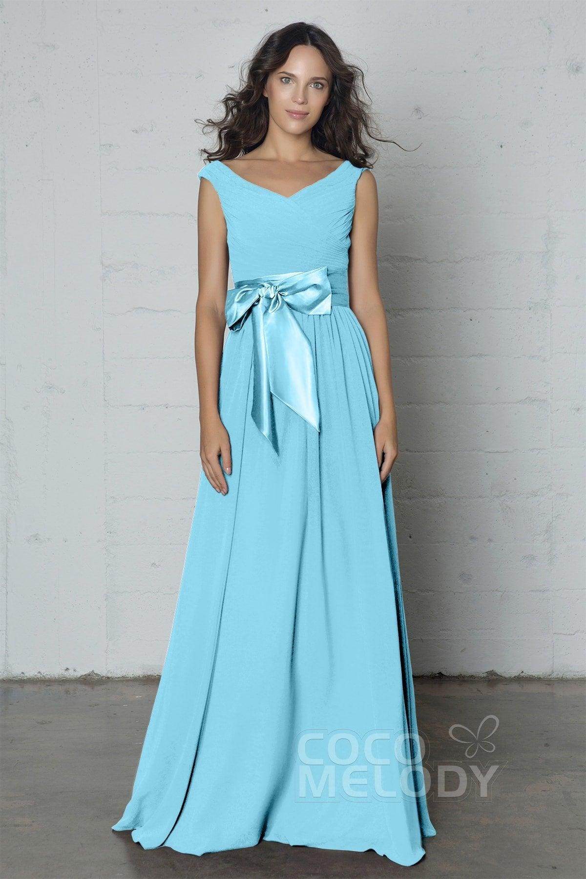 Sheath-Column Floor Length Chiffon Dress PR17017