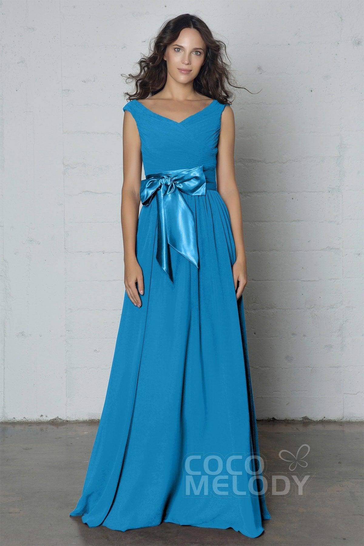 Sheath-Column Floor Length Chiffon Dress PR17017