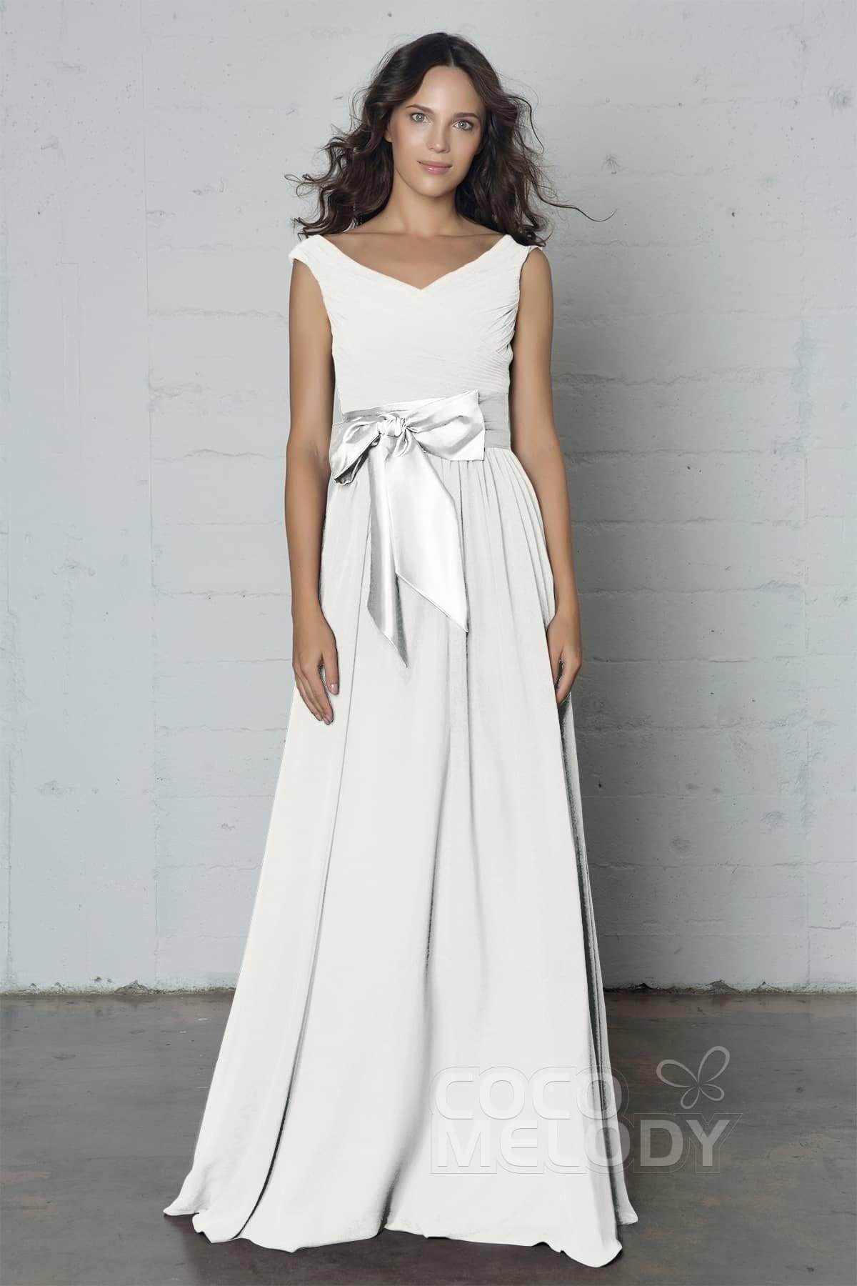 Sheath-Column Floor Length Chiffon Dress PR17017