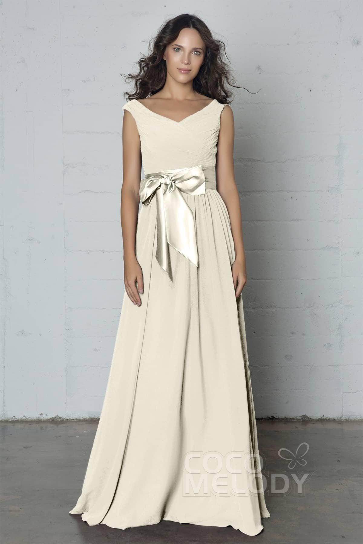 Sheath-Column Floor Length Chiffon Dress PR17017