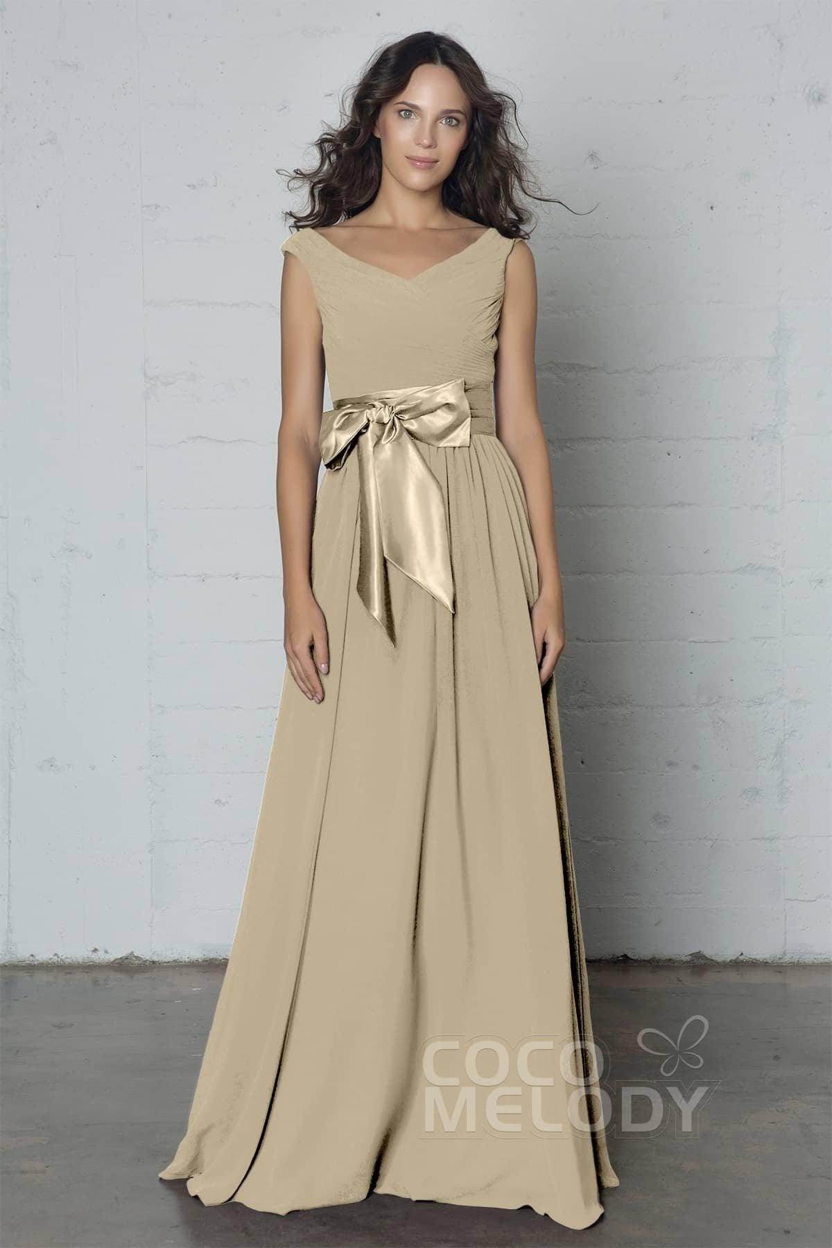 Sheath-Column Floor Length Chiffon Dress PR17017