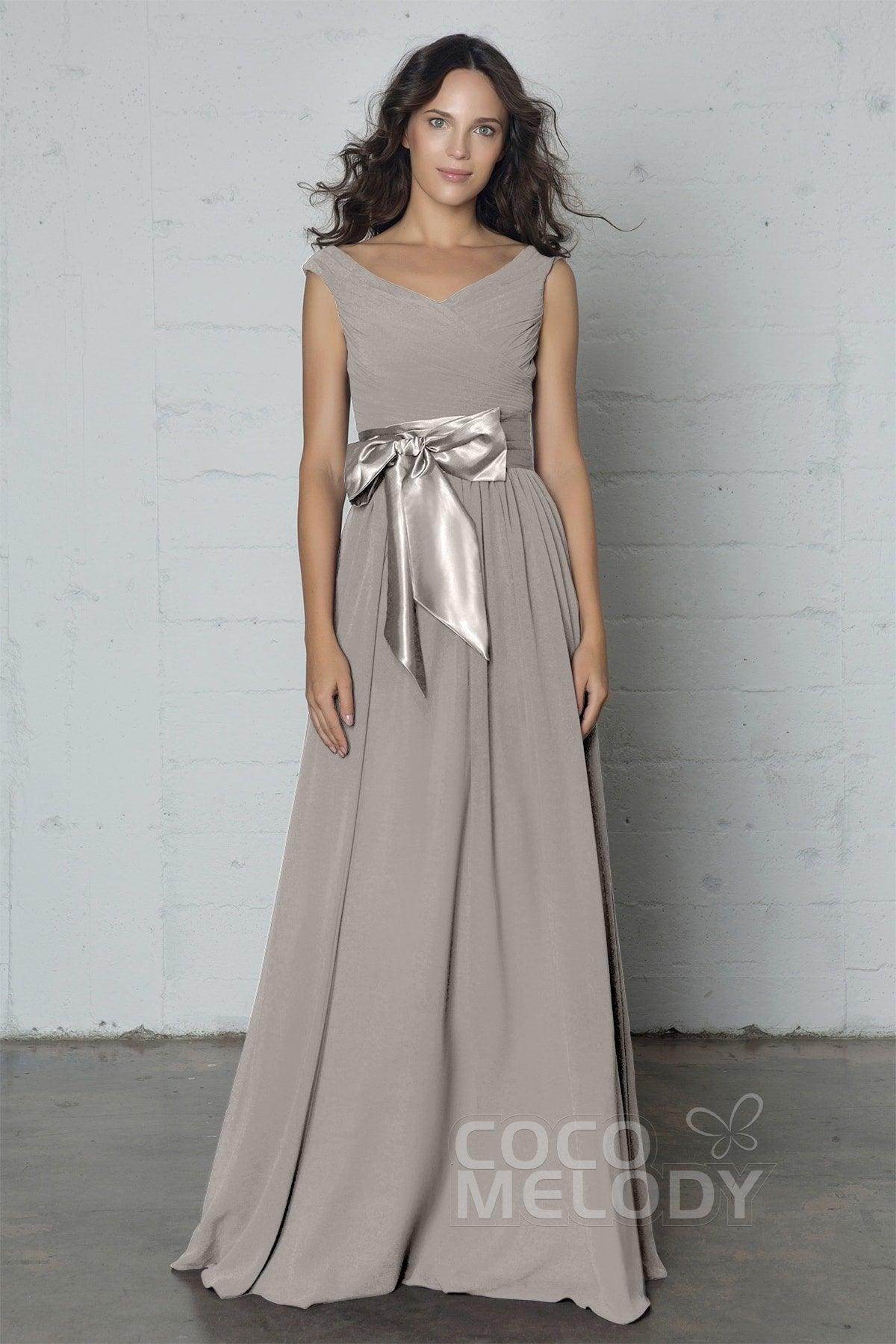 Sheath-Column Floor Length Chiffon Dress PR17017