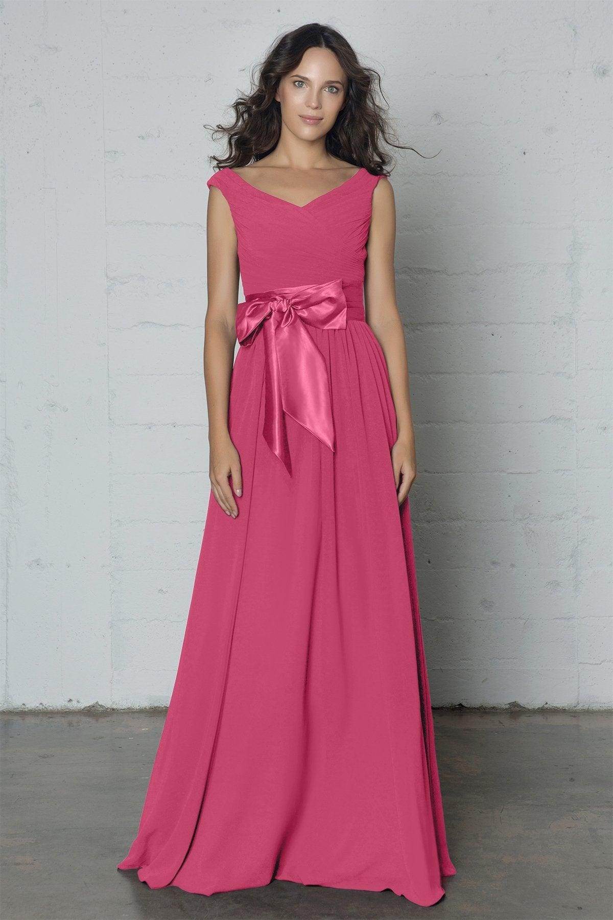Sheath-Column Floor Length Chiffon Dress PR17017