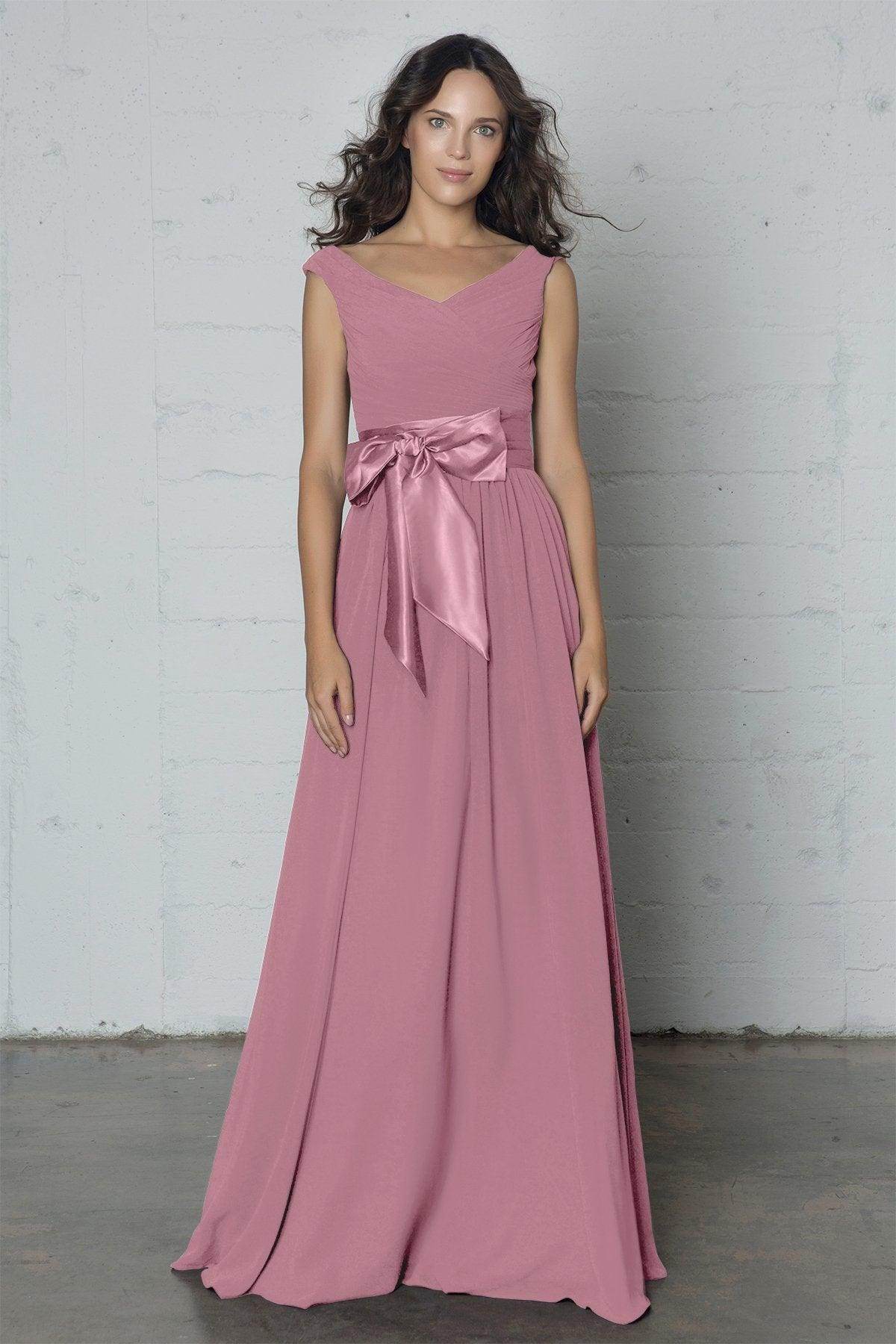 Sheath-Column Floor Length Chiffon Dress PR17017