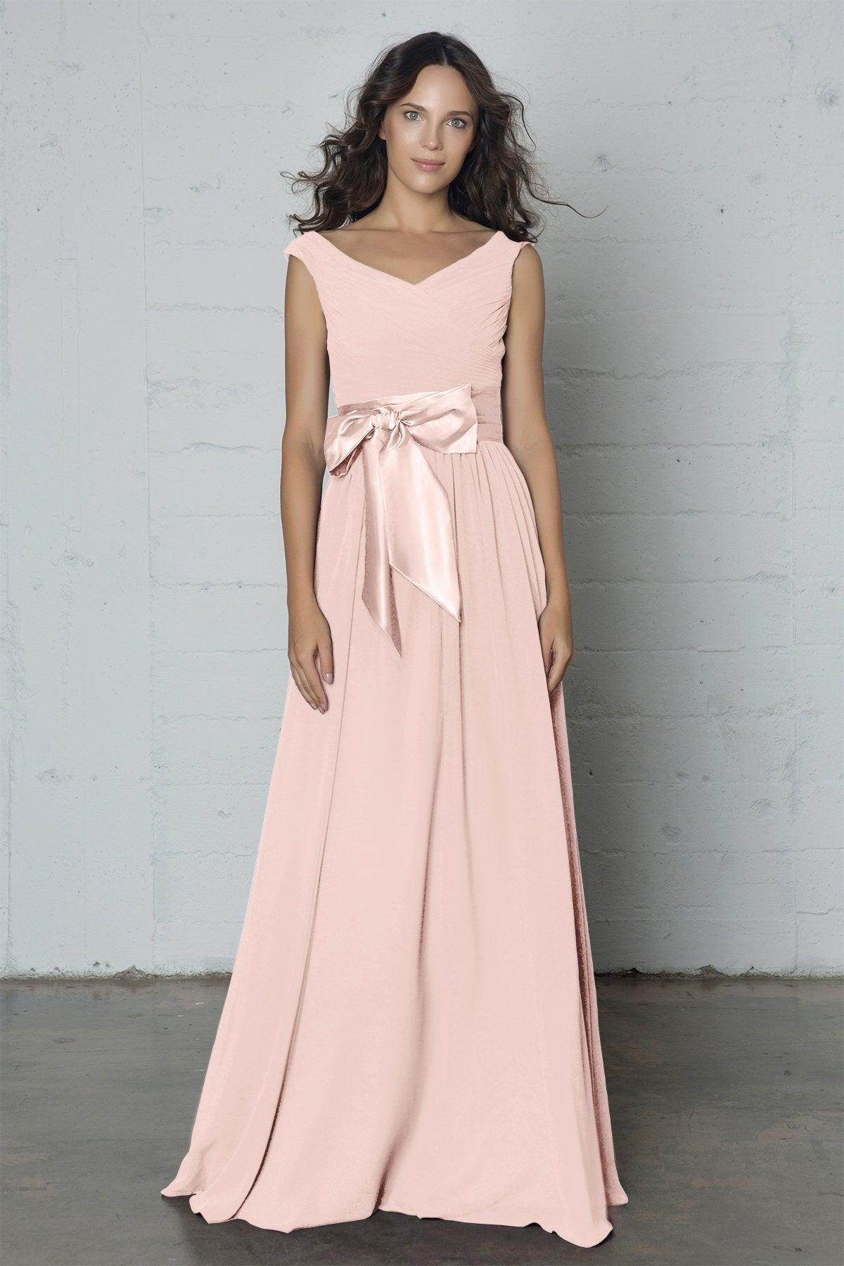 Sheath-Column Floor Length Chiffon Dress PR17017