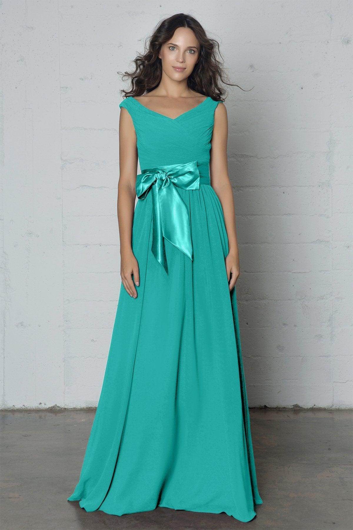Sheath-Column Floor Length Chiffon Dress PR17017