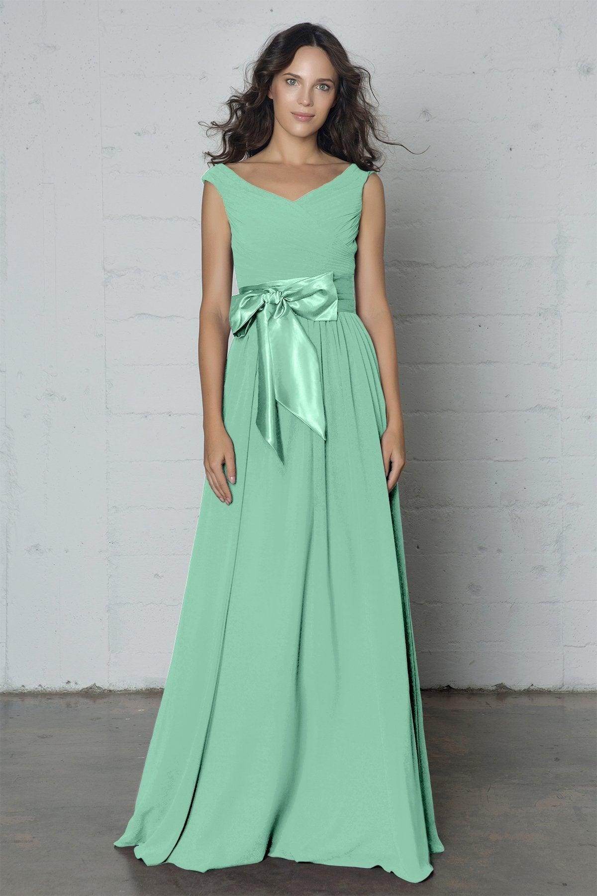Sheath-Column Floor Length Chiffon Dress PR17017
