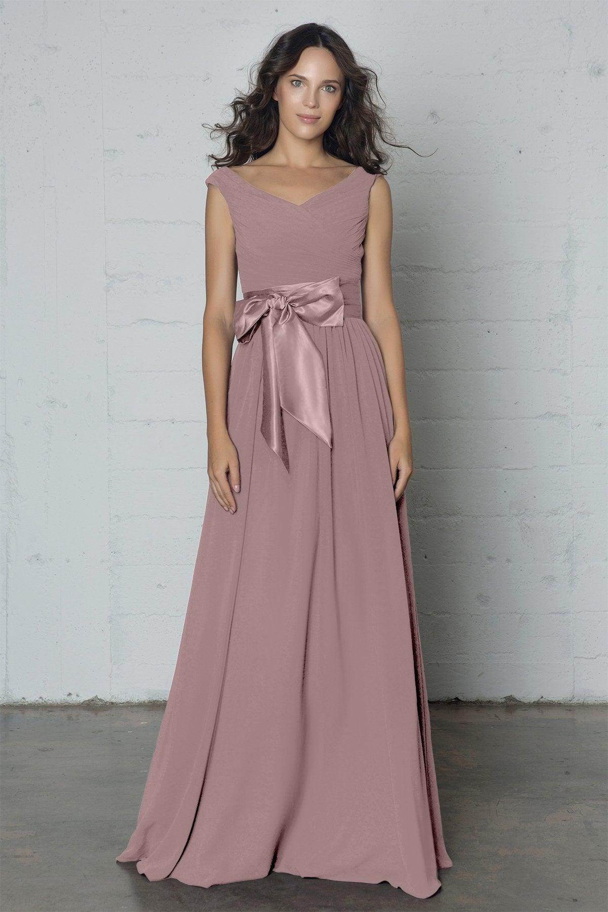 Sheath-Column Floor Length Chiffon Dress PR17017