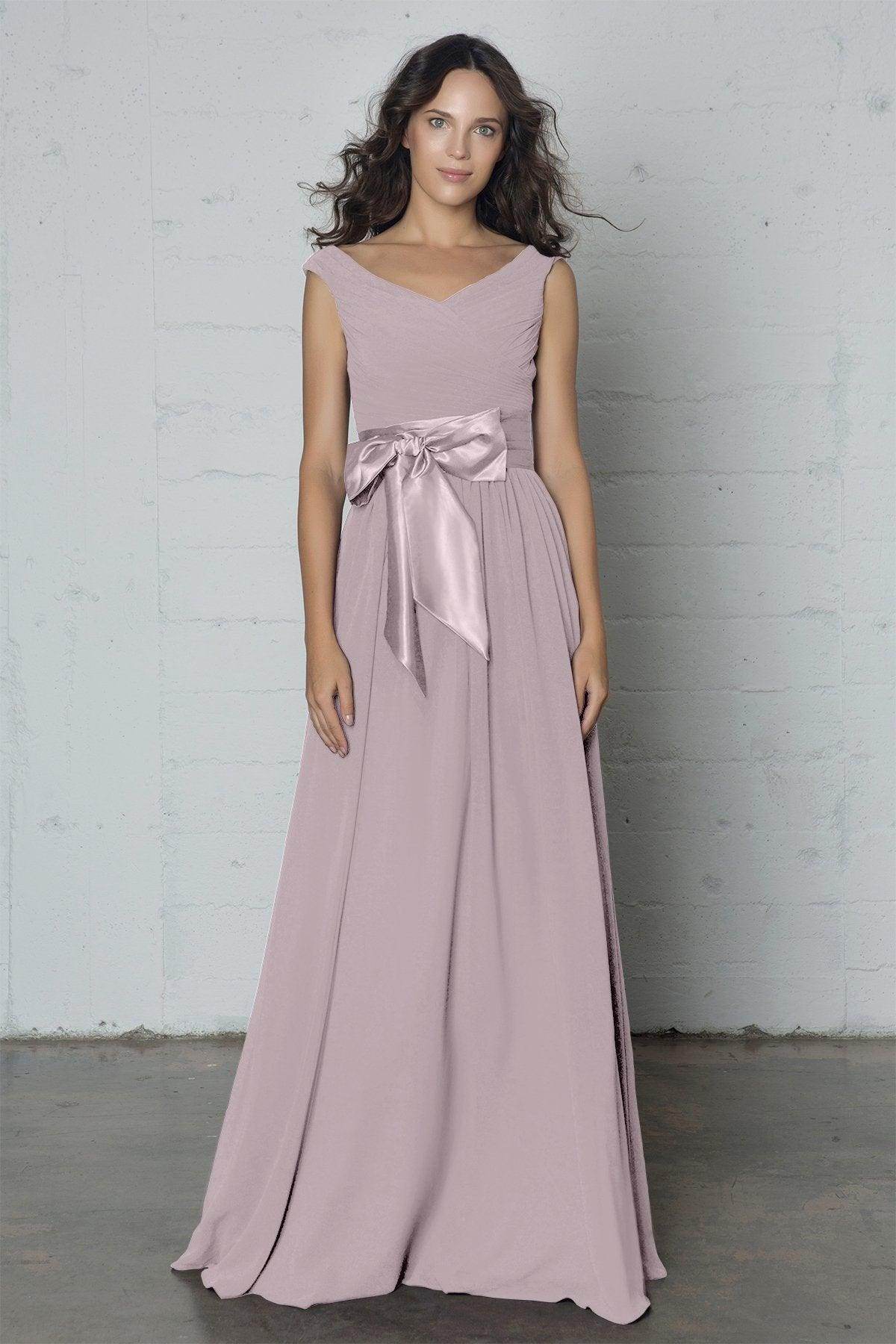 Sheath-Column Floor Length Chiffon Dress PR17017