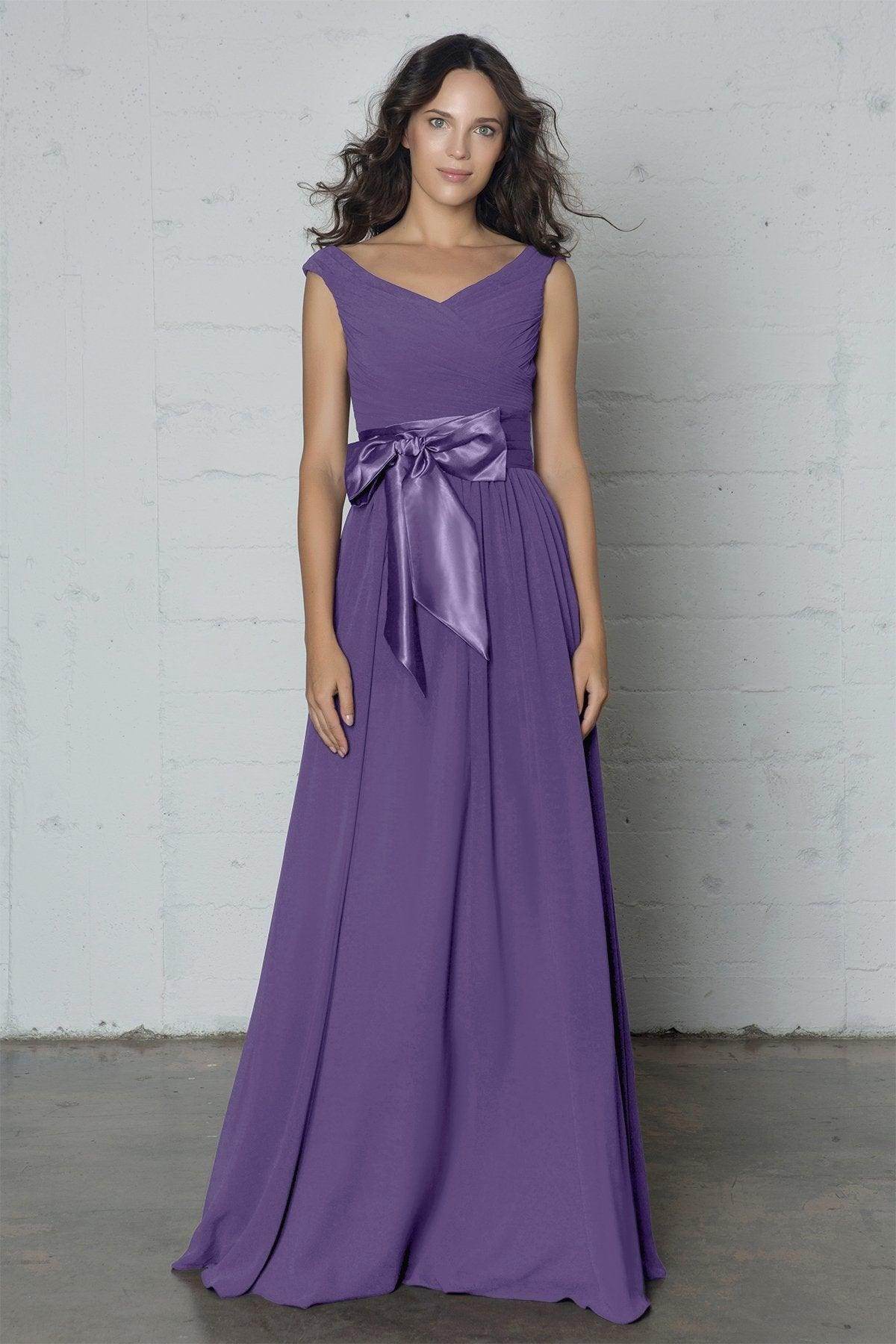 Sheath-Column Floor Length Chiffon Dress PR17017