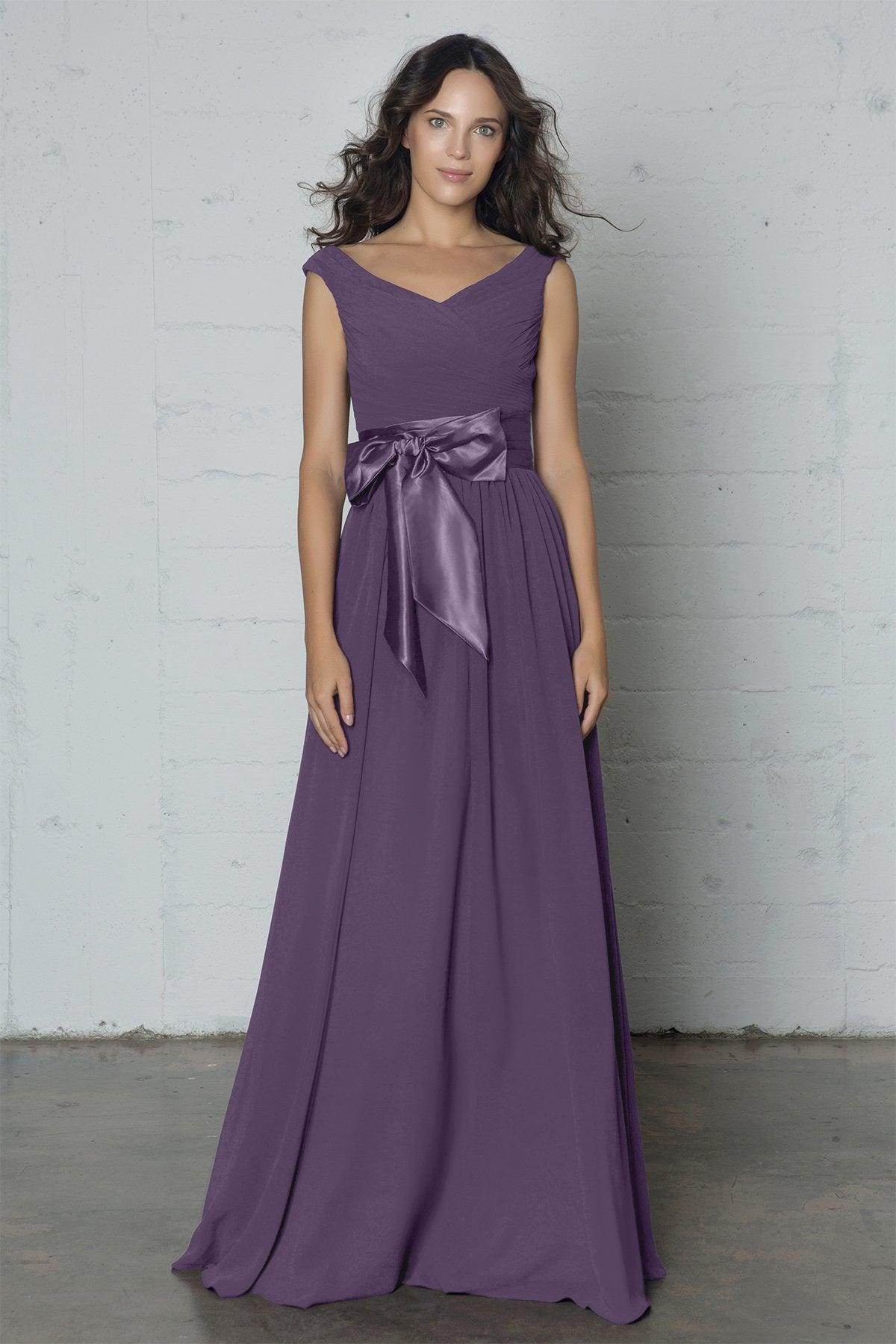 Sheath-Column Floor Length Chiffon Dress PR17017