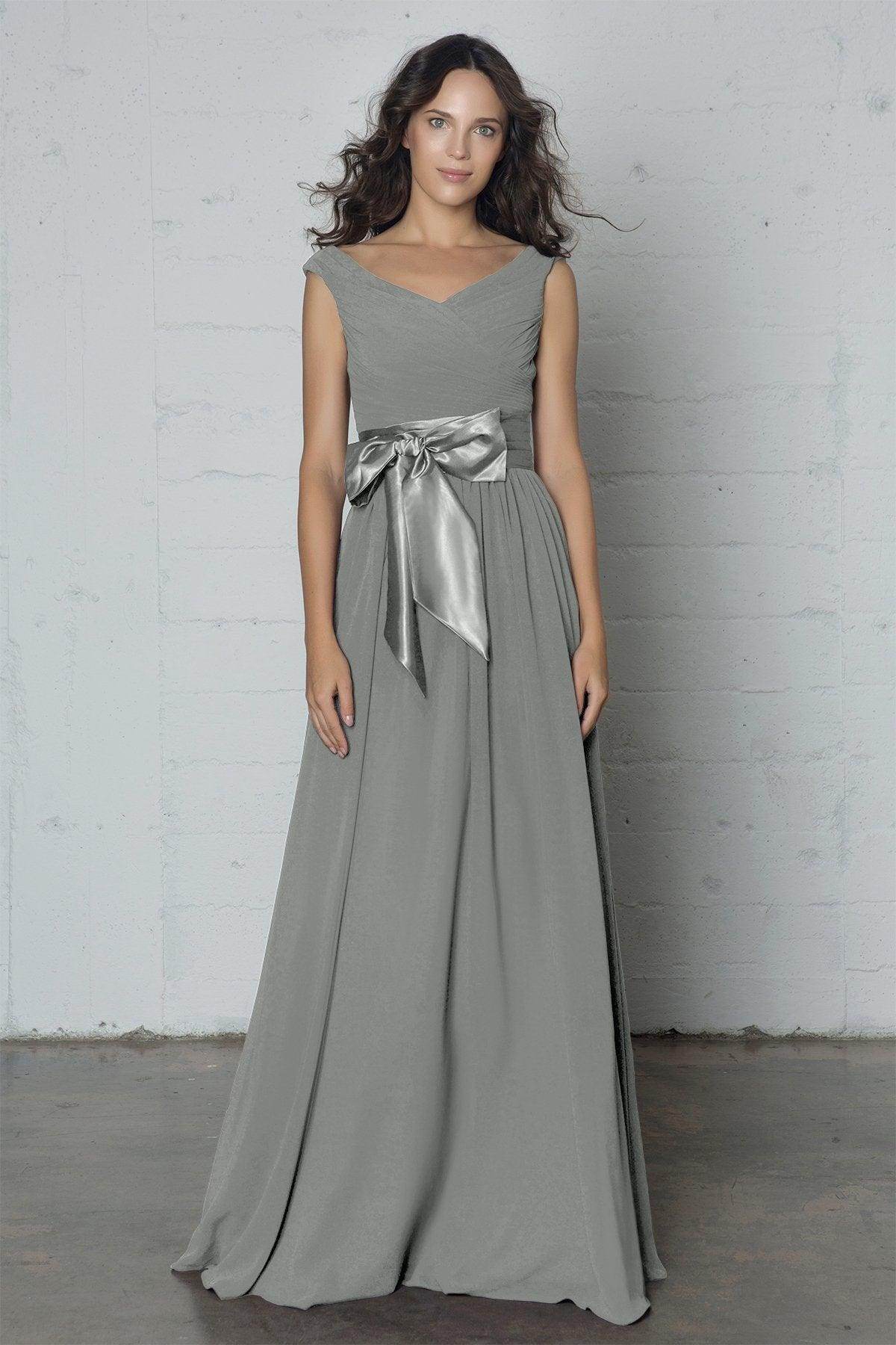 Sheath-Column Floor Length Chiffon Dress PR17017