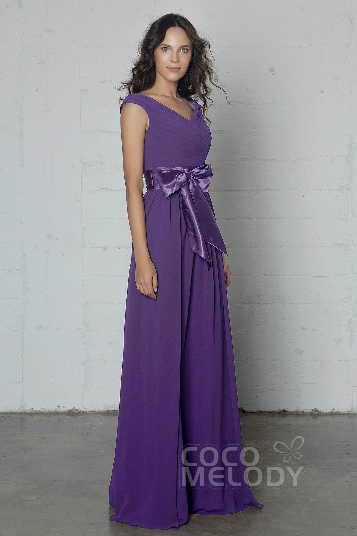 Sheath-Column Floor Length Chiffon Dress PR17017