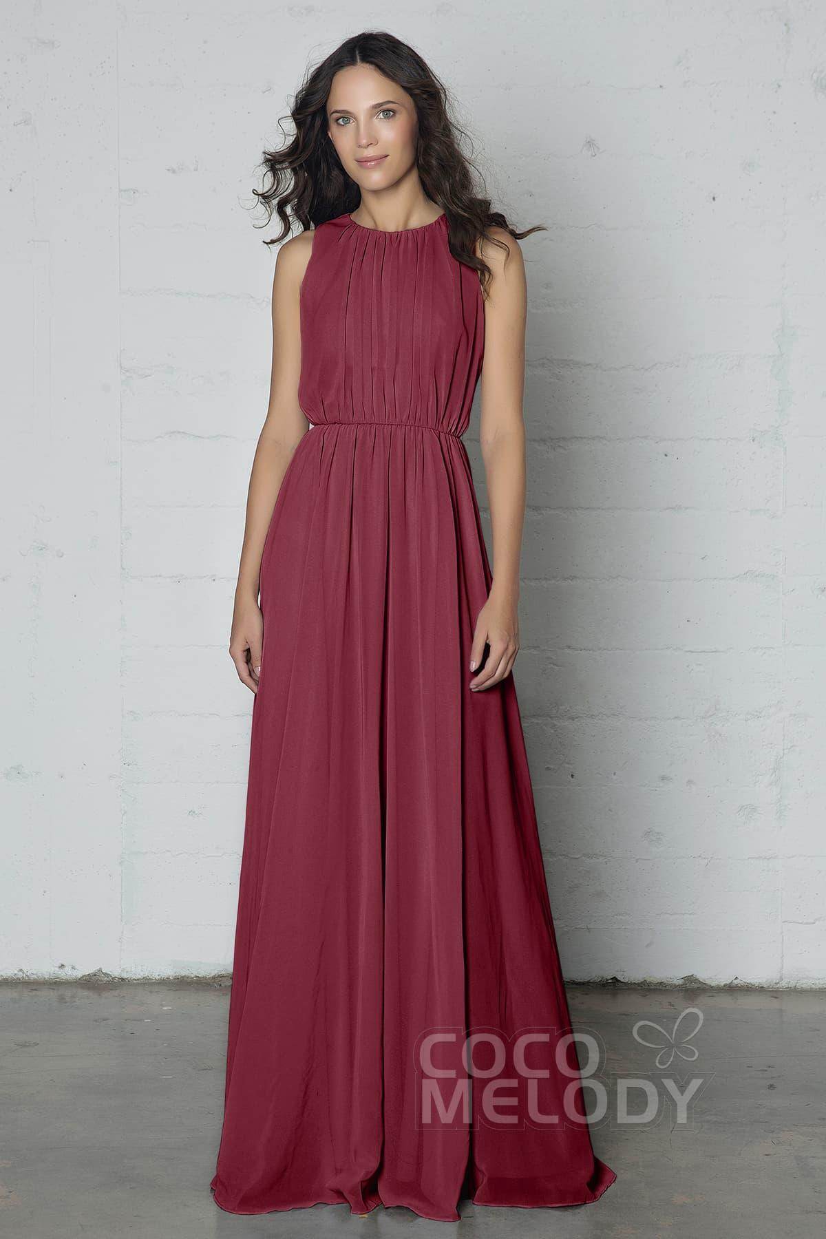 Sheath-Column Floor Length Chiffon Dress PR17020