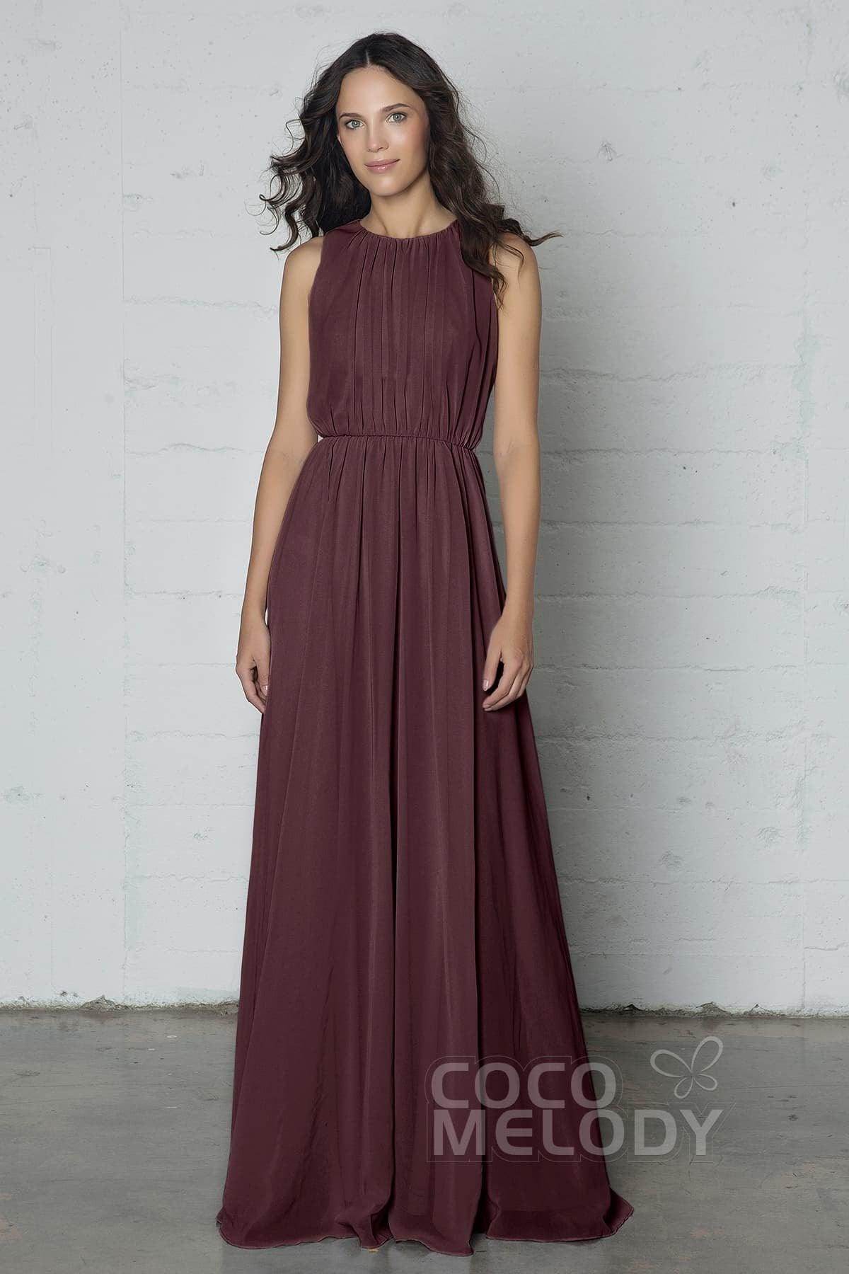 Sheath-Column Floor Length Chiffon Dress PR17020