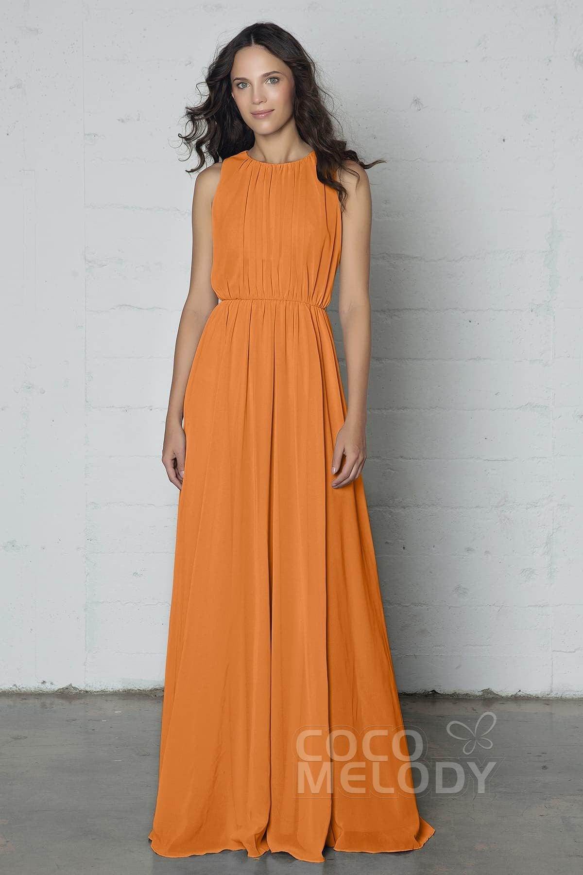 Sheath-Column Floor Length Chiffon Dress PR17020
