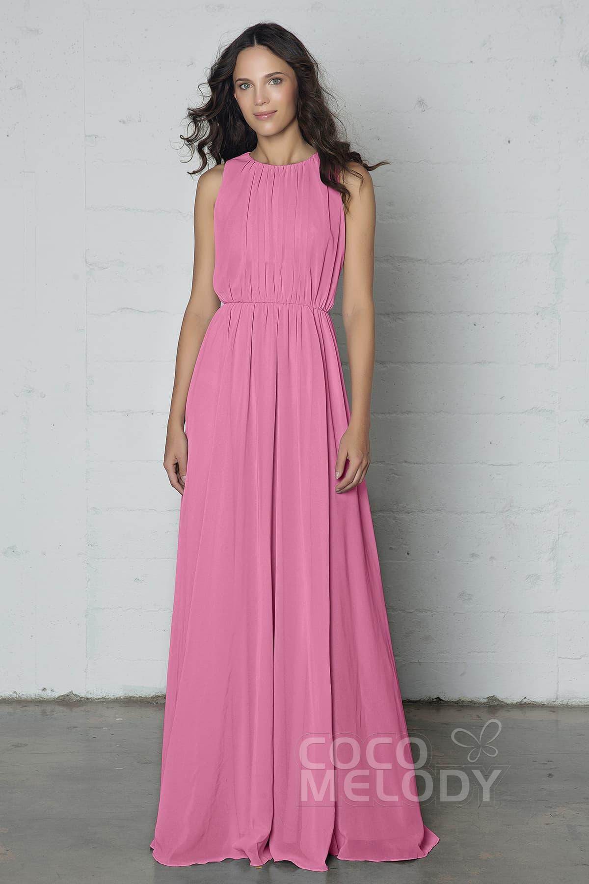 Sheath-Column Floor Length Chiffon Dress PR17020