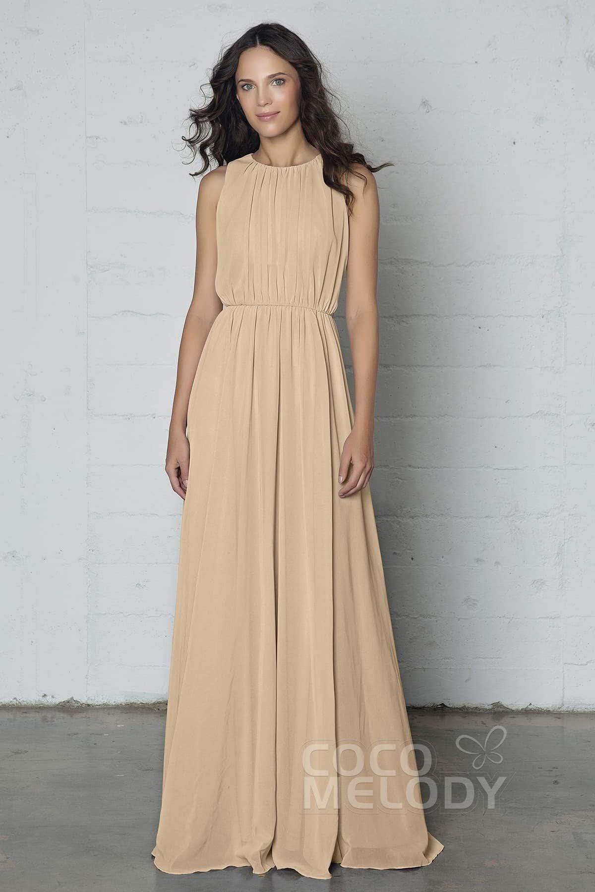 Sheath-Column Floor Length Chiffon Dress PR17020