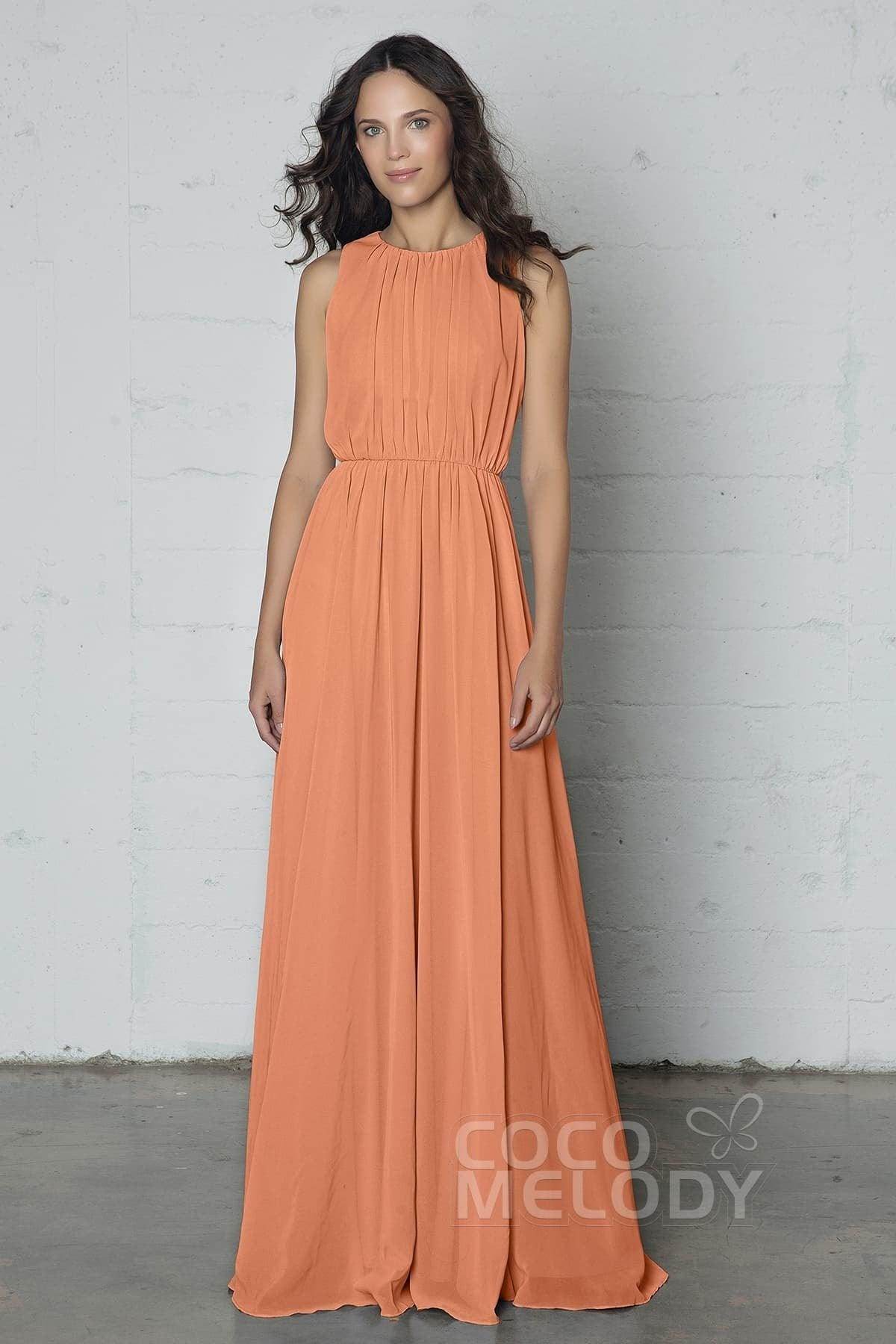 Sheath-Column Floor Length Chiffon Dress PR17020