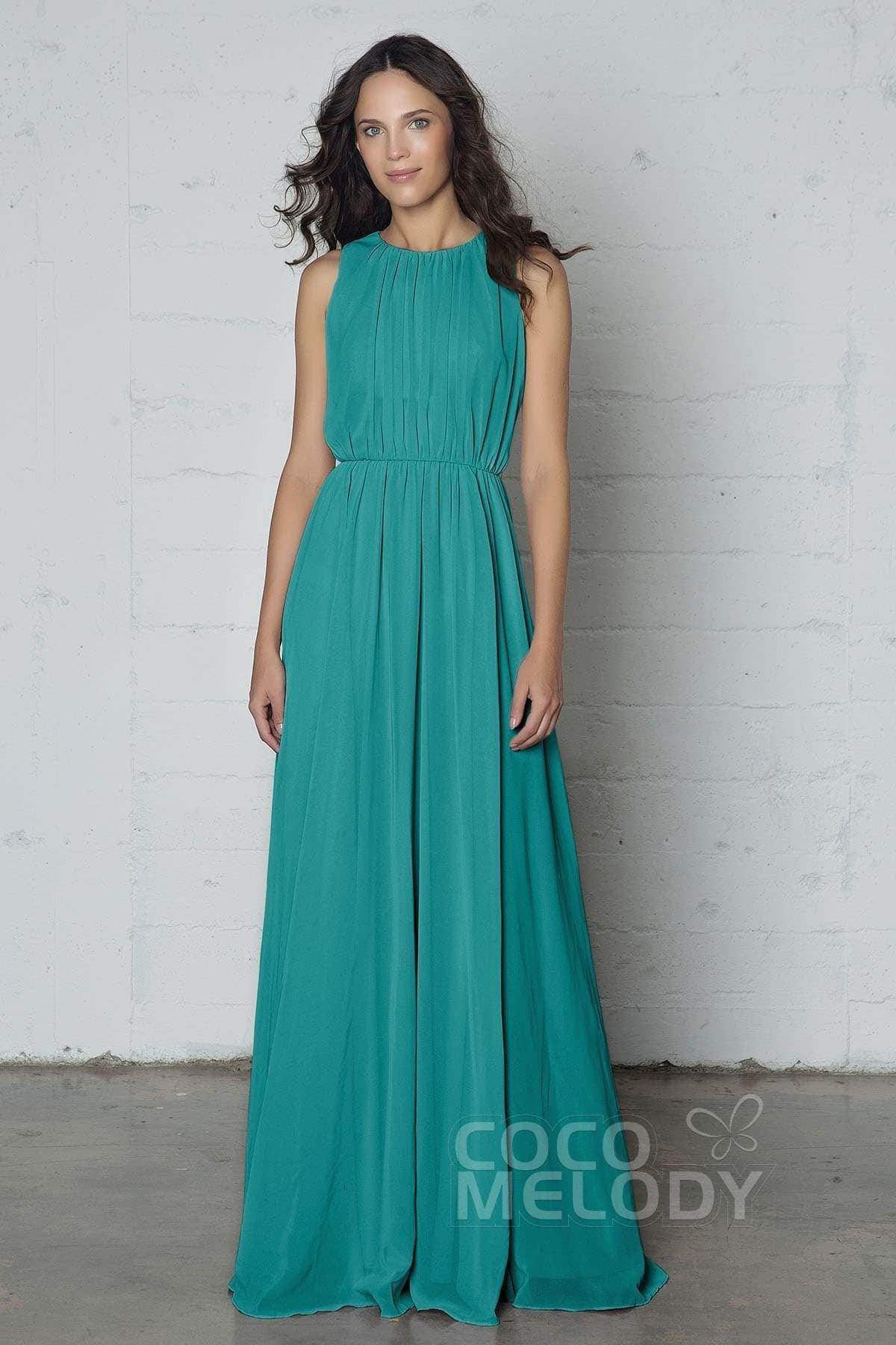 Sheath-Column Floor Length Chiffon Dress PR17020
