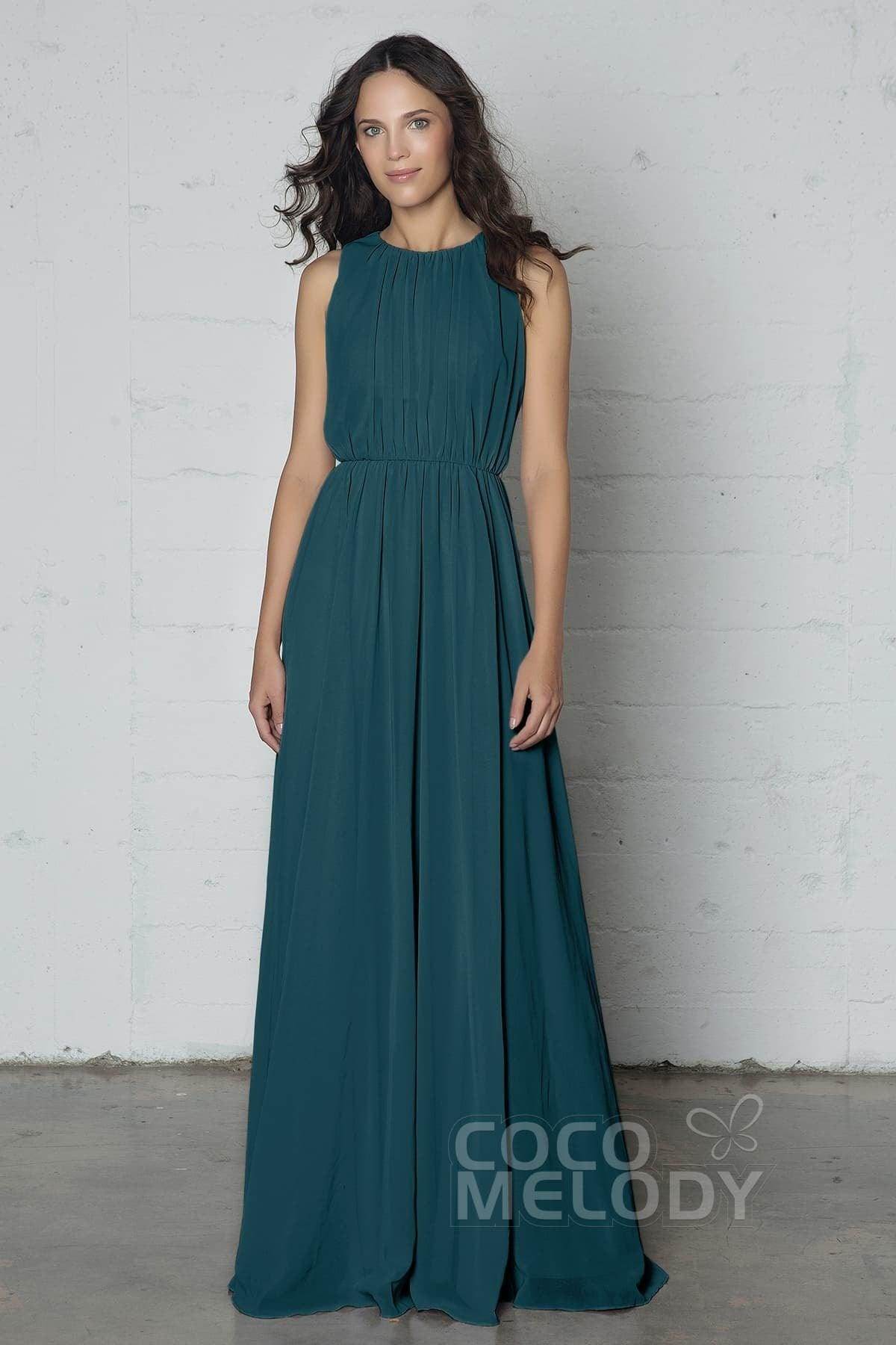 Sheath-Column Floor Length Chiffon Dress PR17020