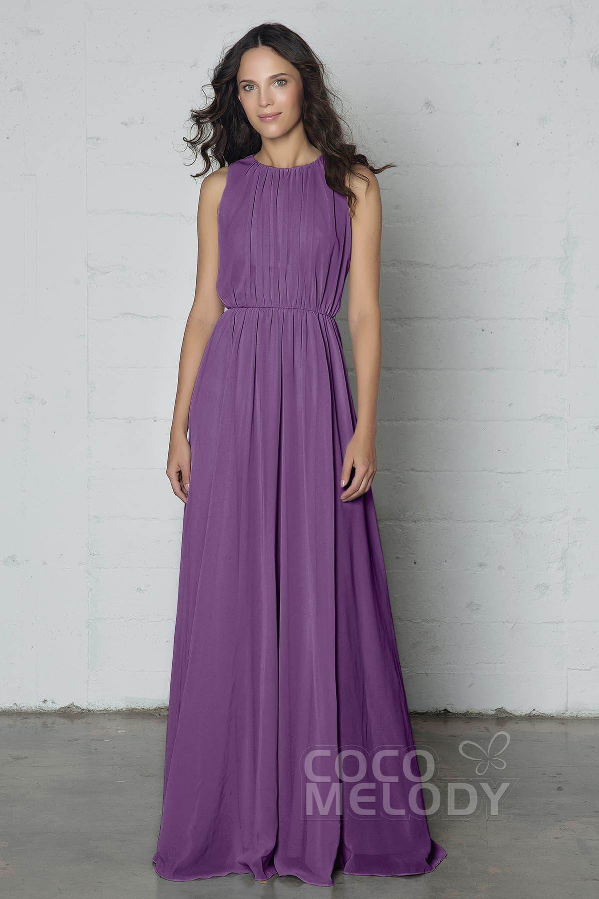 Sheath-Column Floor Length Chiffon Dress PR17020