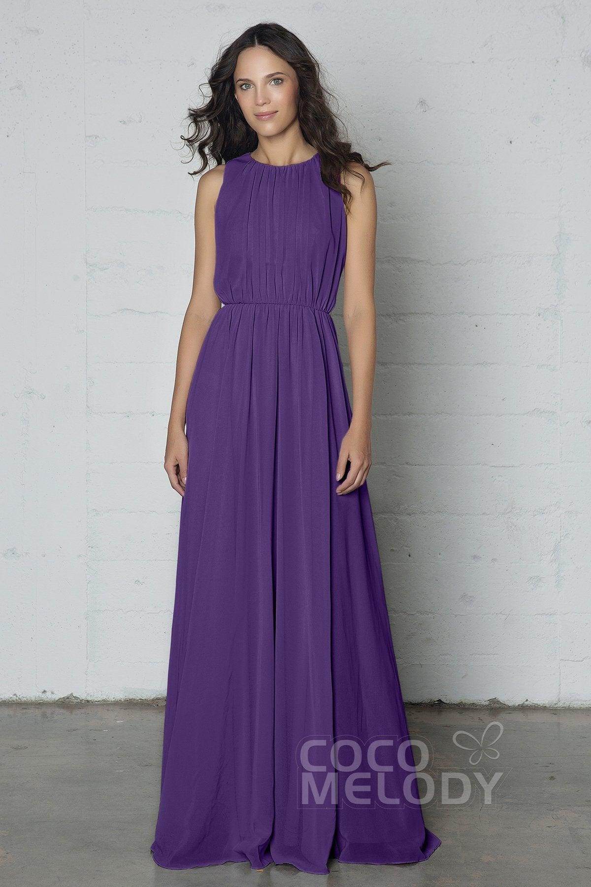 Sheath-Column Floor Length Chiffon Dress PR17020