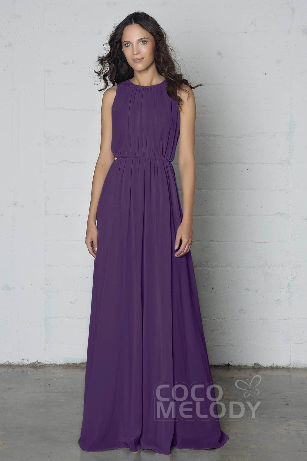 Sheath-Column Floor Length Chiffon Dress PR17020