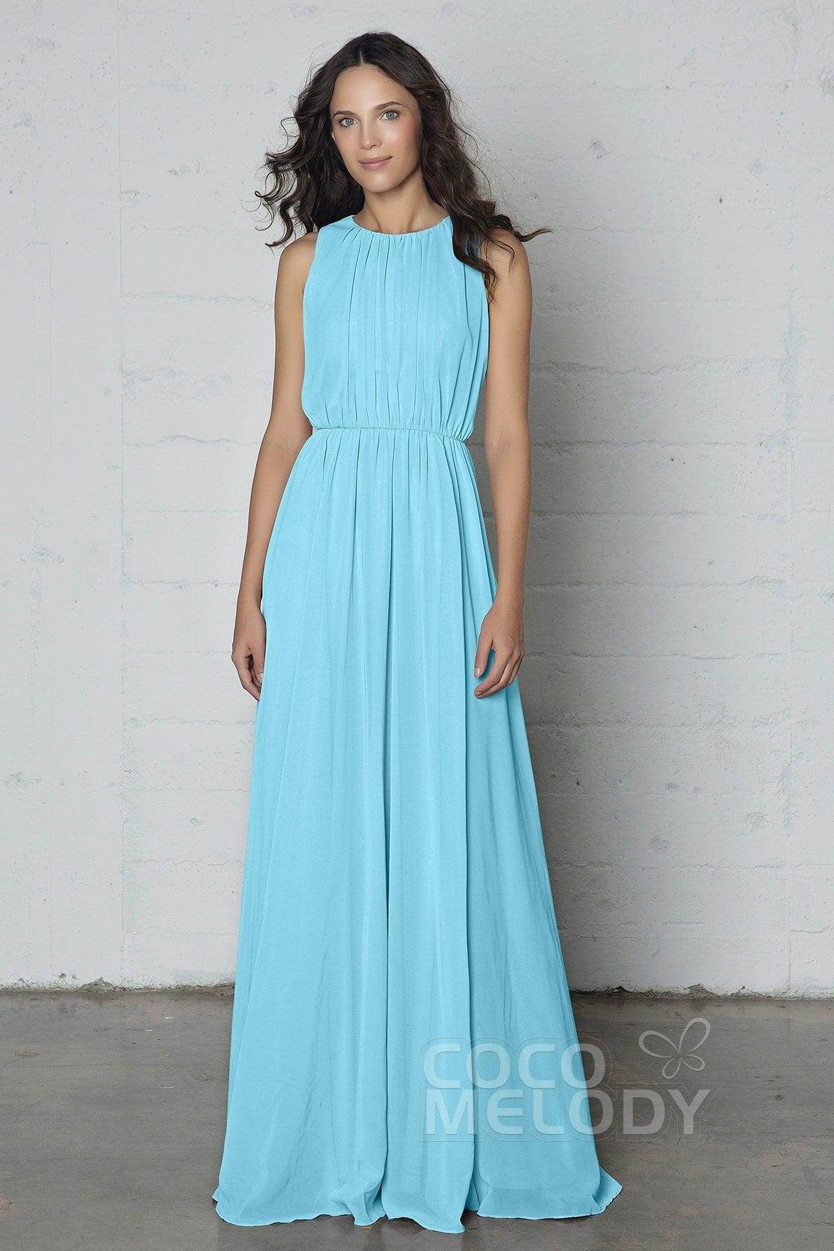 Sheath-Column Floor Length Chiffon Dress PR17020