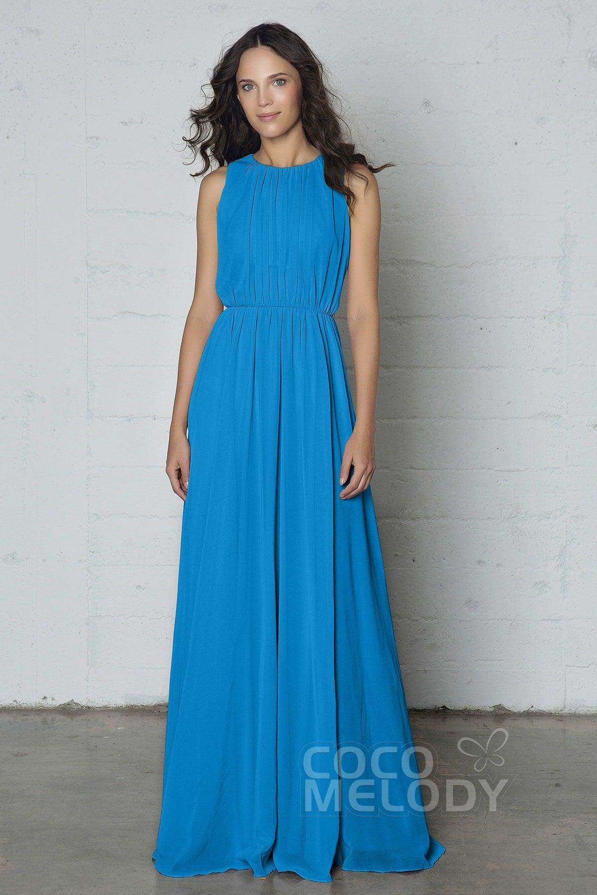 Sheath-Column Floor Length Chiffon Dress PR17020