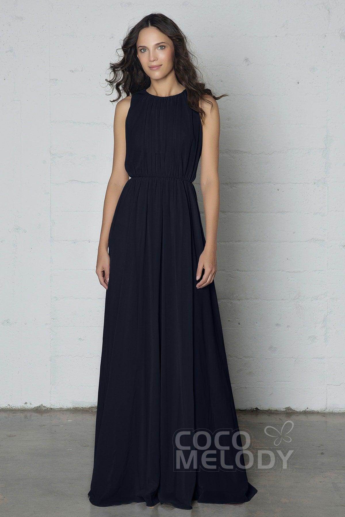Sheath-Column Floor Length Chiffon Dress PR17020