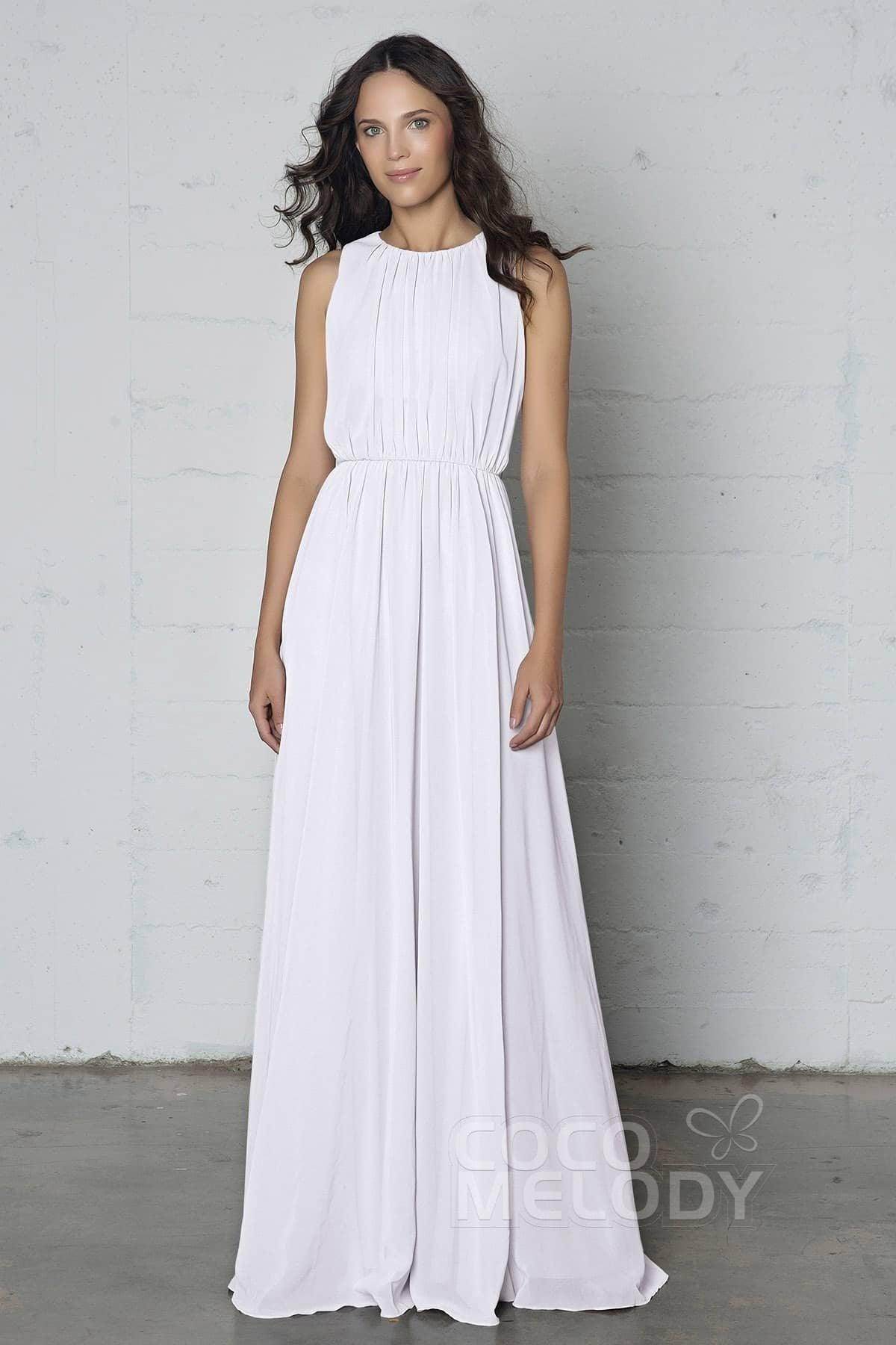 Sheath-Column Floor Length Chiffon Dress PR17020